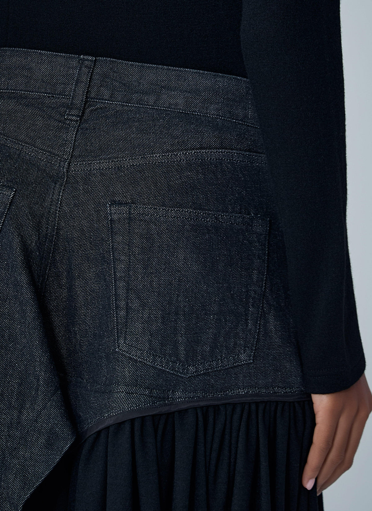 Yohji Yamamoto Women Cut-Off Combination Midi Skirt YOHJI YAMAMOTO
