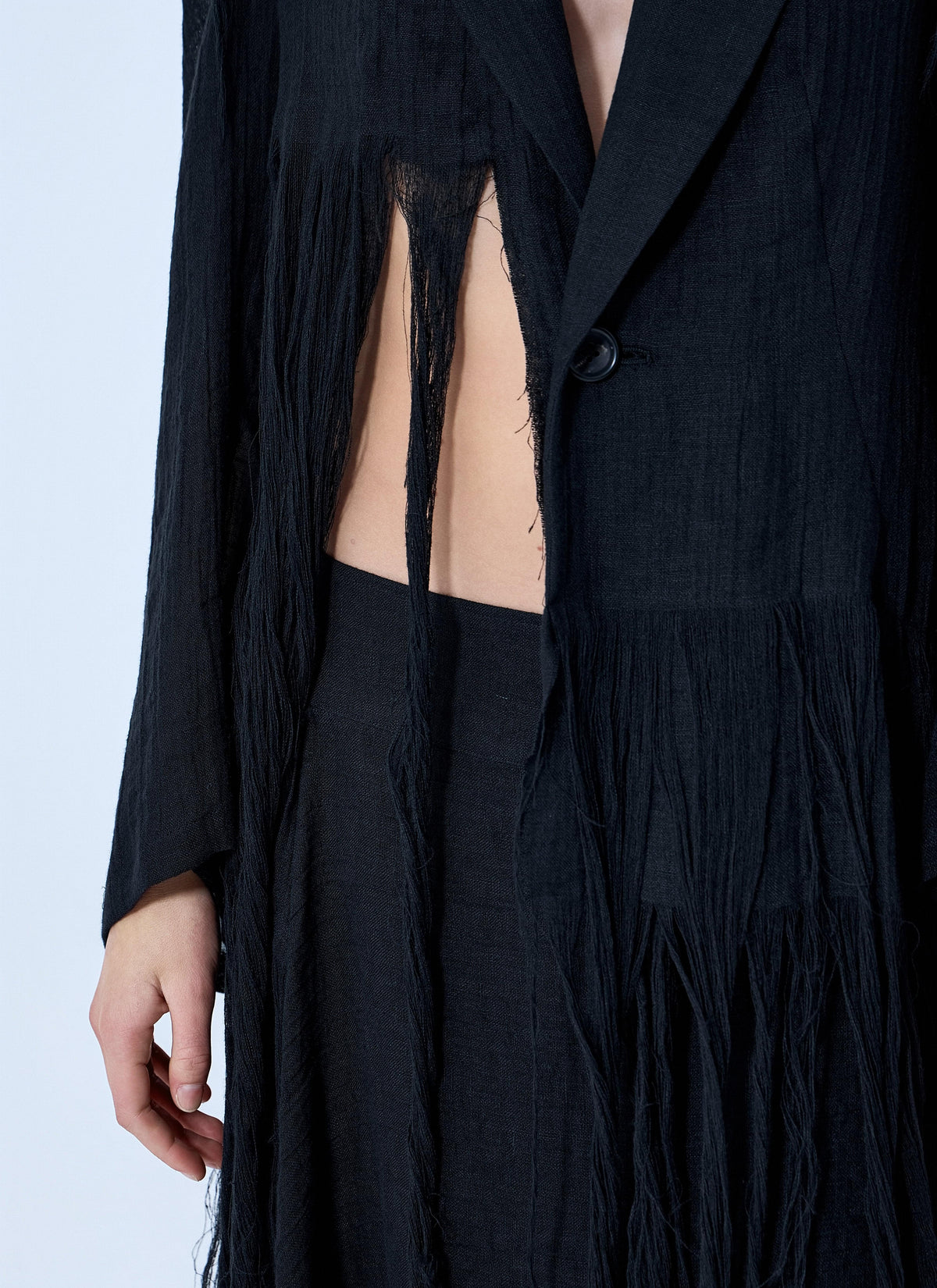 Yohji Yamamoto Women Frayed Hem Blazer YOHJI YAMAMOTO