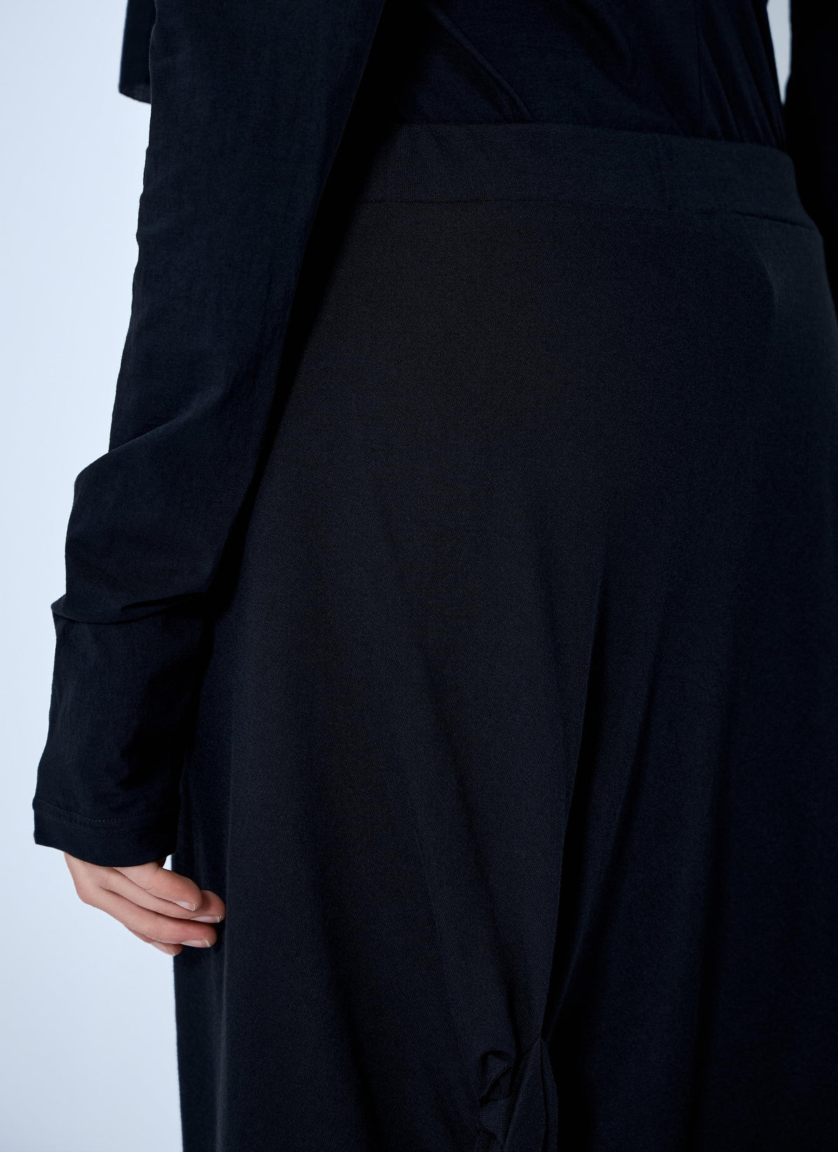 Yohji Yamamoto Women High Twisted French Terry Braided Skirt YOHJI YAMAMOTO