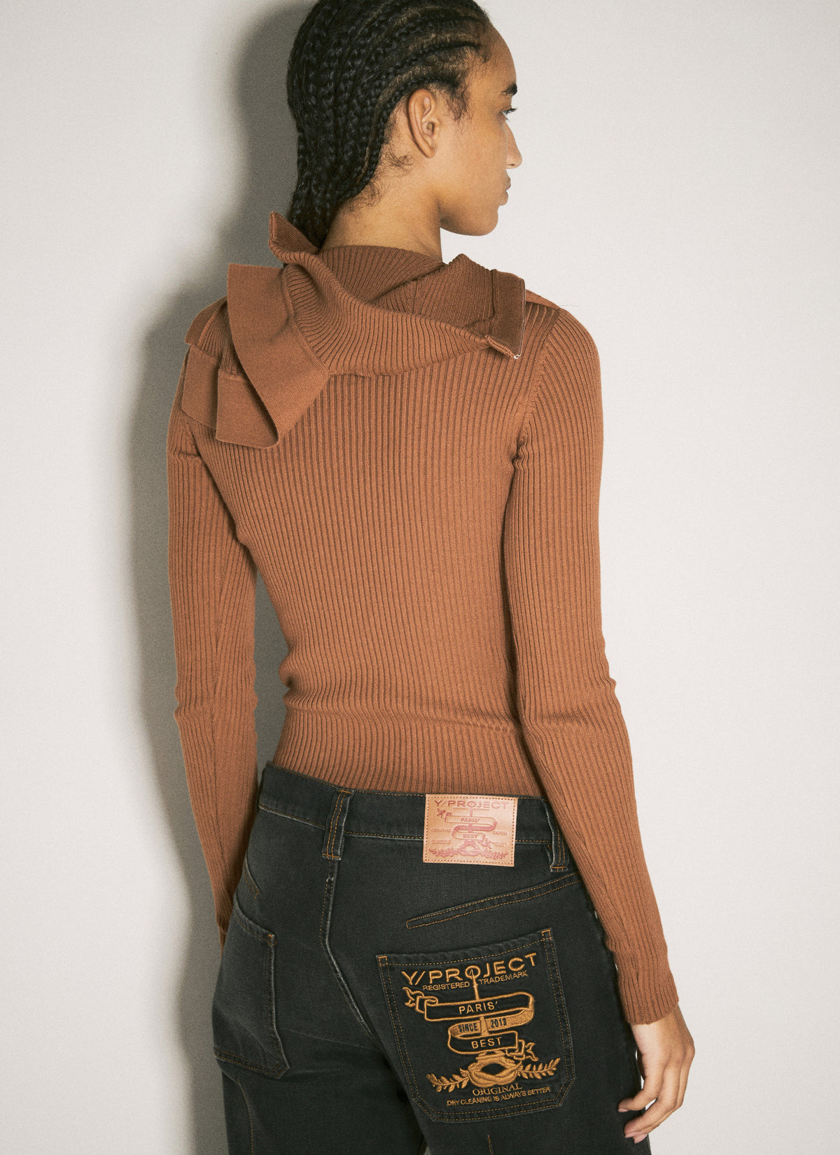 Y/Project Women Pinched Shoulder Rib Sweater Y PROJECT