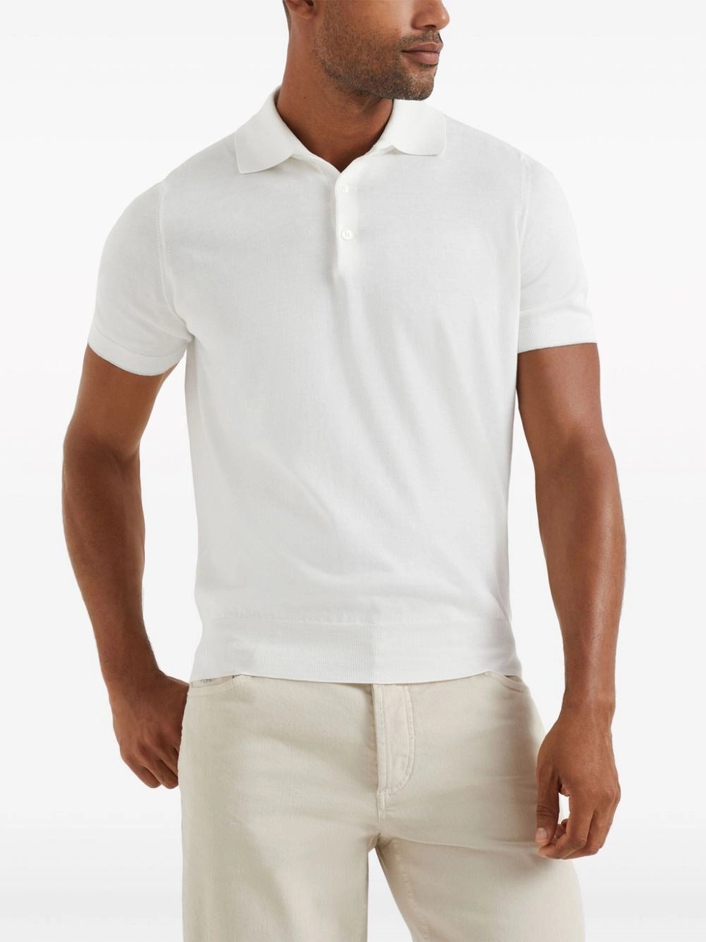 Brunello Cucinelli Men Lightweight Knit Polo BRUNELLO CUCINELLI
