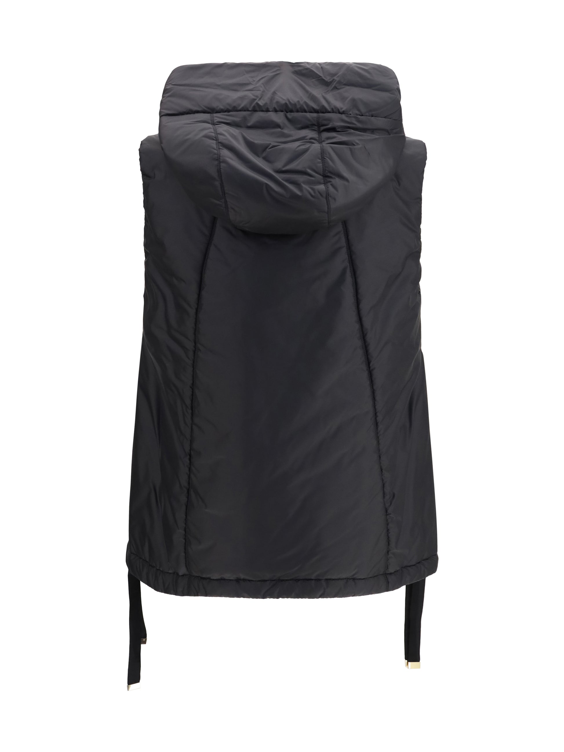Max Mara The Cube Women Hooded Padded Vest In Water Repellent Canvas MAX MARA THE CUBE