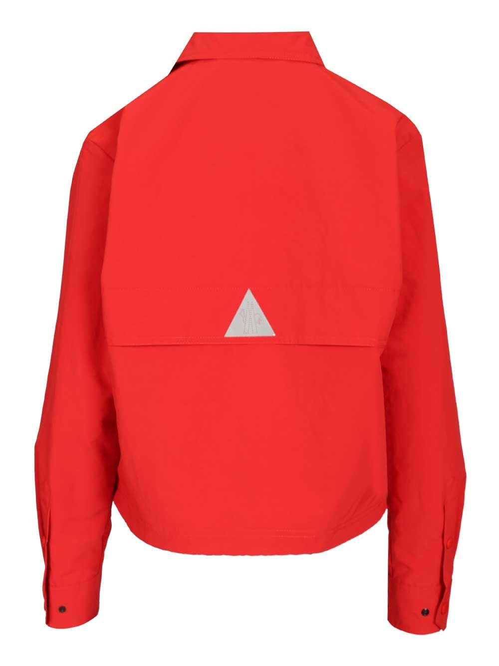 Moncler Grenoble Women Canvas Overshirt With Embroidered Logo MONCLER GRENOBLE