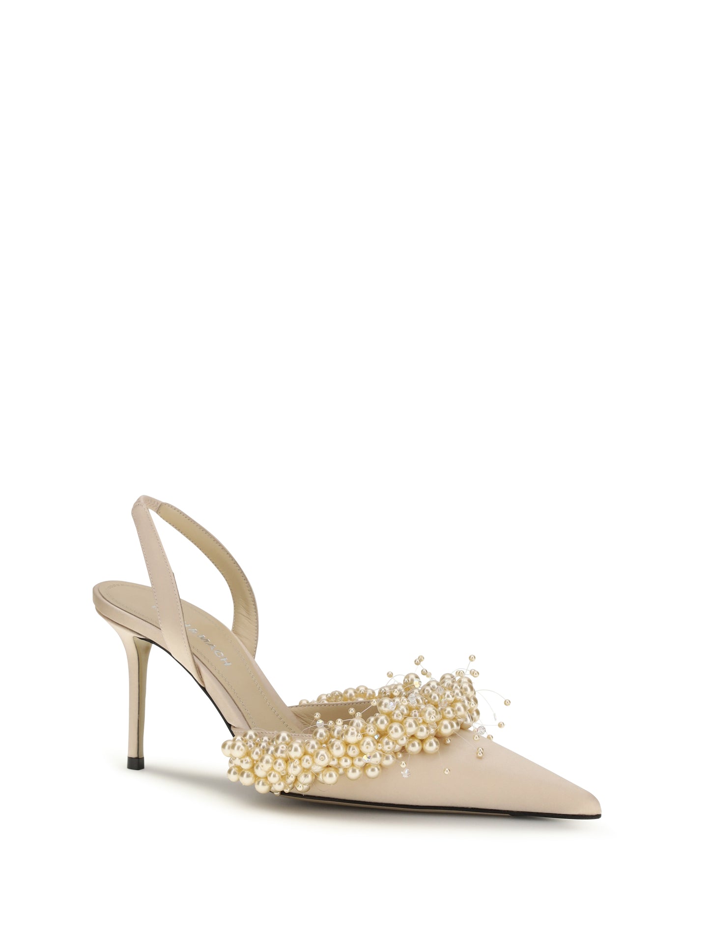 Mach & Mach Women Slingback Pumps With Pearls MACH & MACH