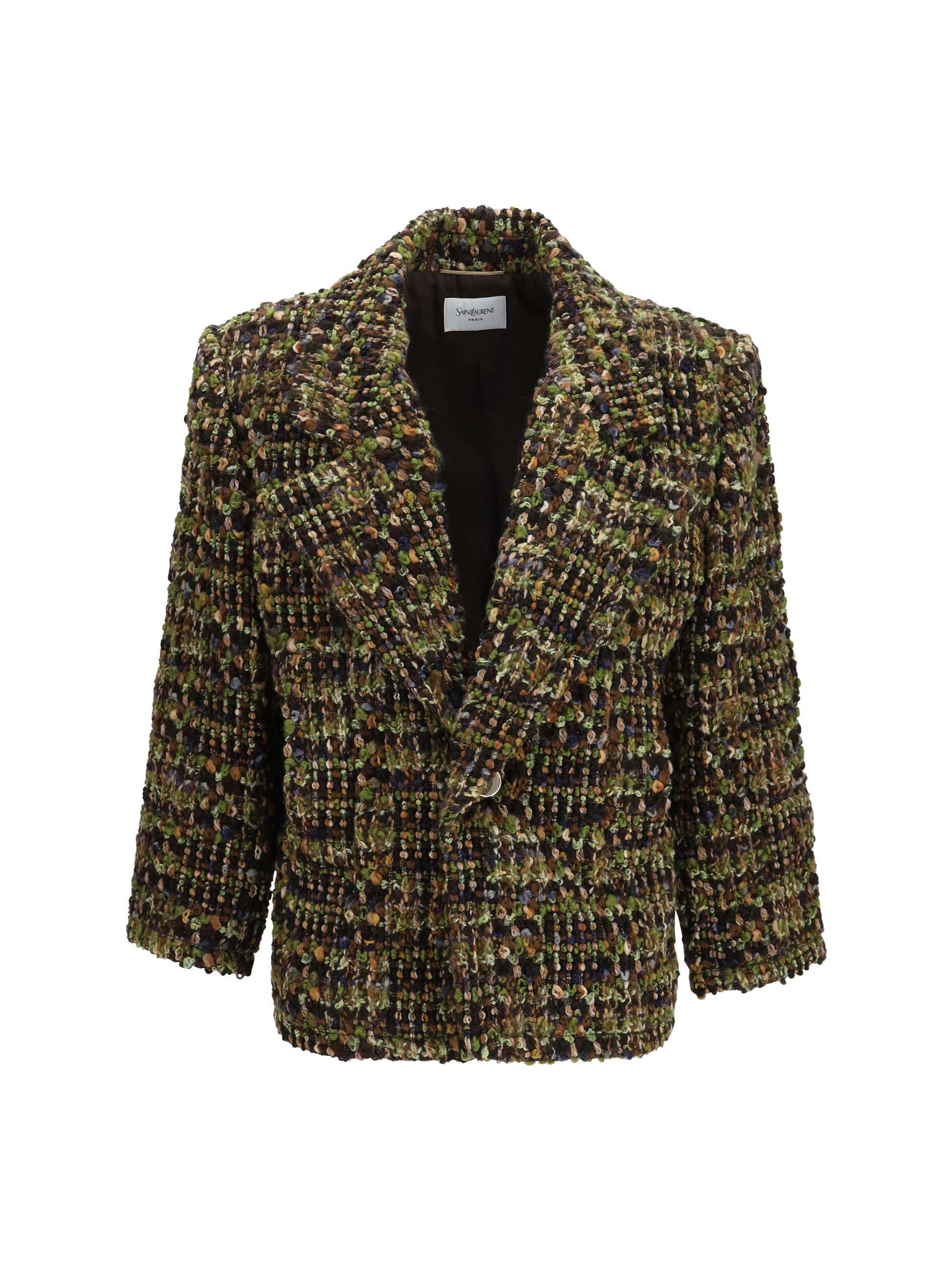 Saint Laurent Women Tweed Single-Breasted Jacket SAINT LAURENT