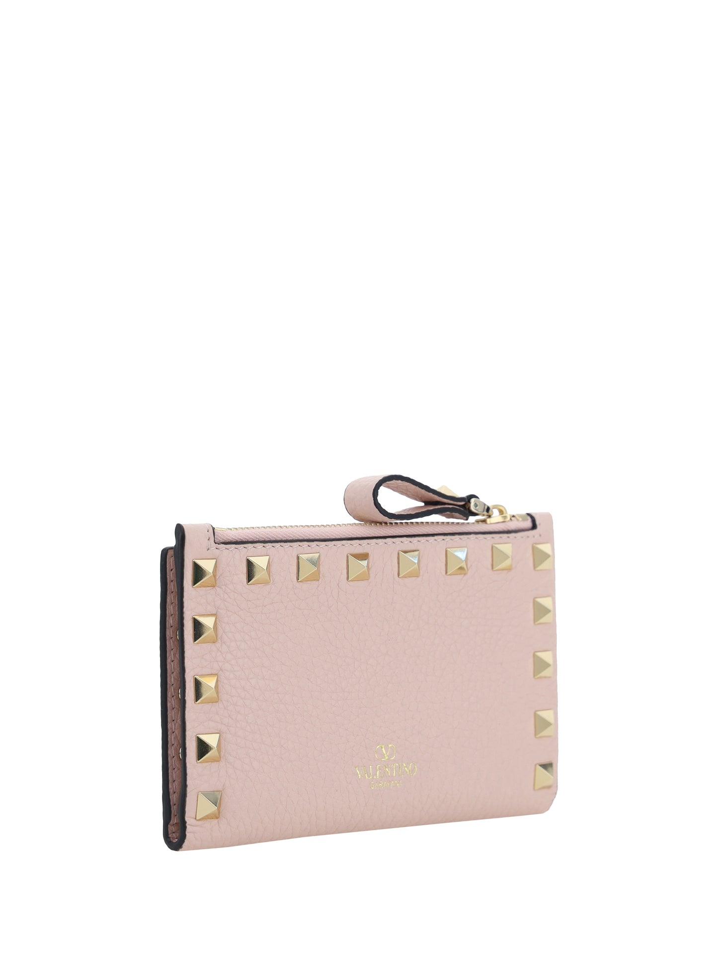 Valentino Garavani Women Rockstud Zip Card Holder VALENTINO GARAVANI