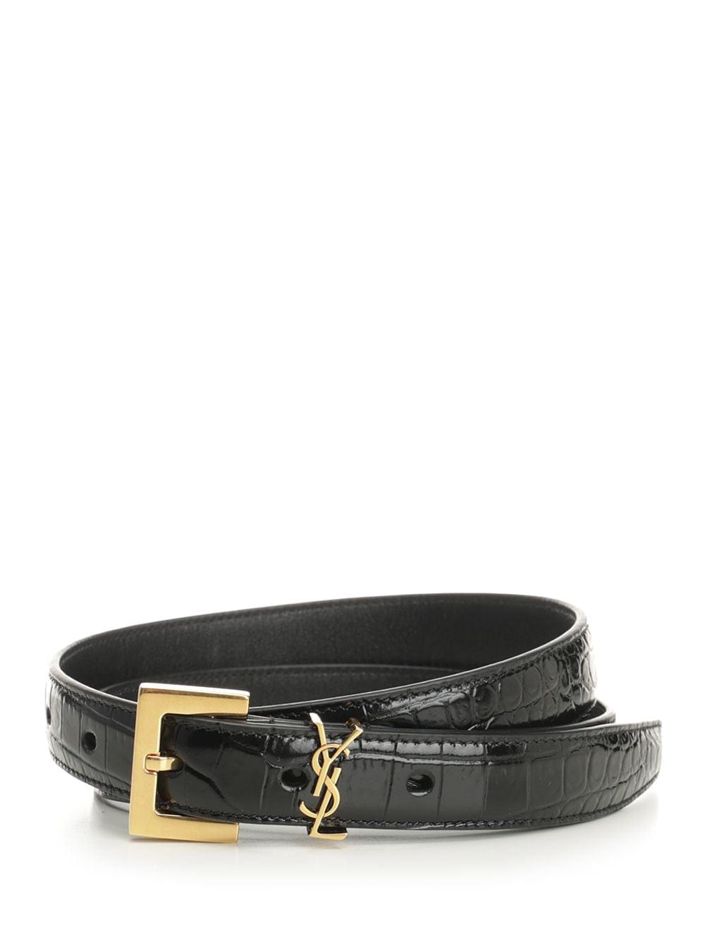 Saint Laurent Women Ysl Logo Belt SAINT LAURENT