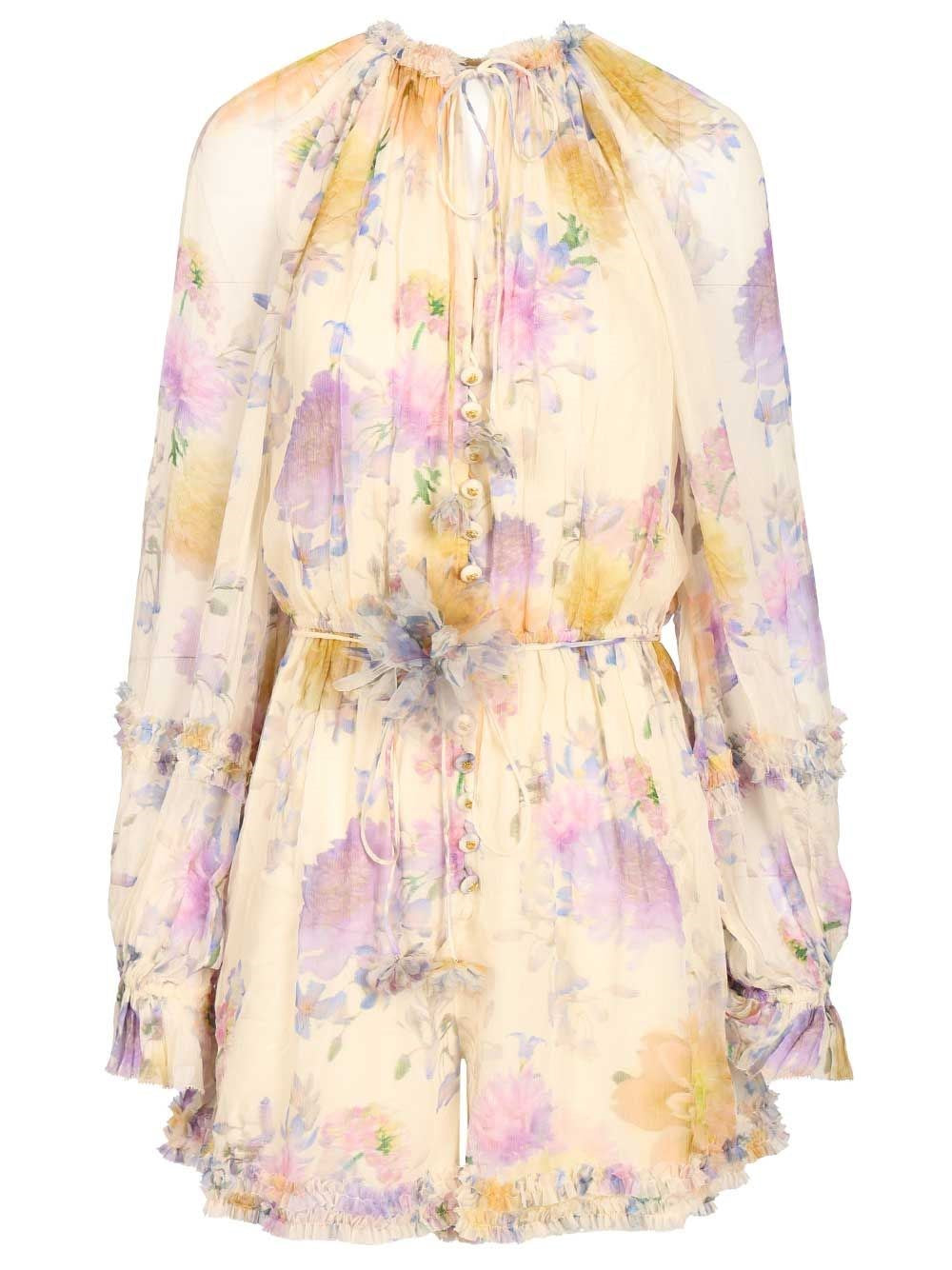Zimmermann Women Luna Ruffle Playsuit ZIMMERMANN