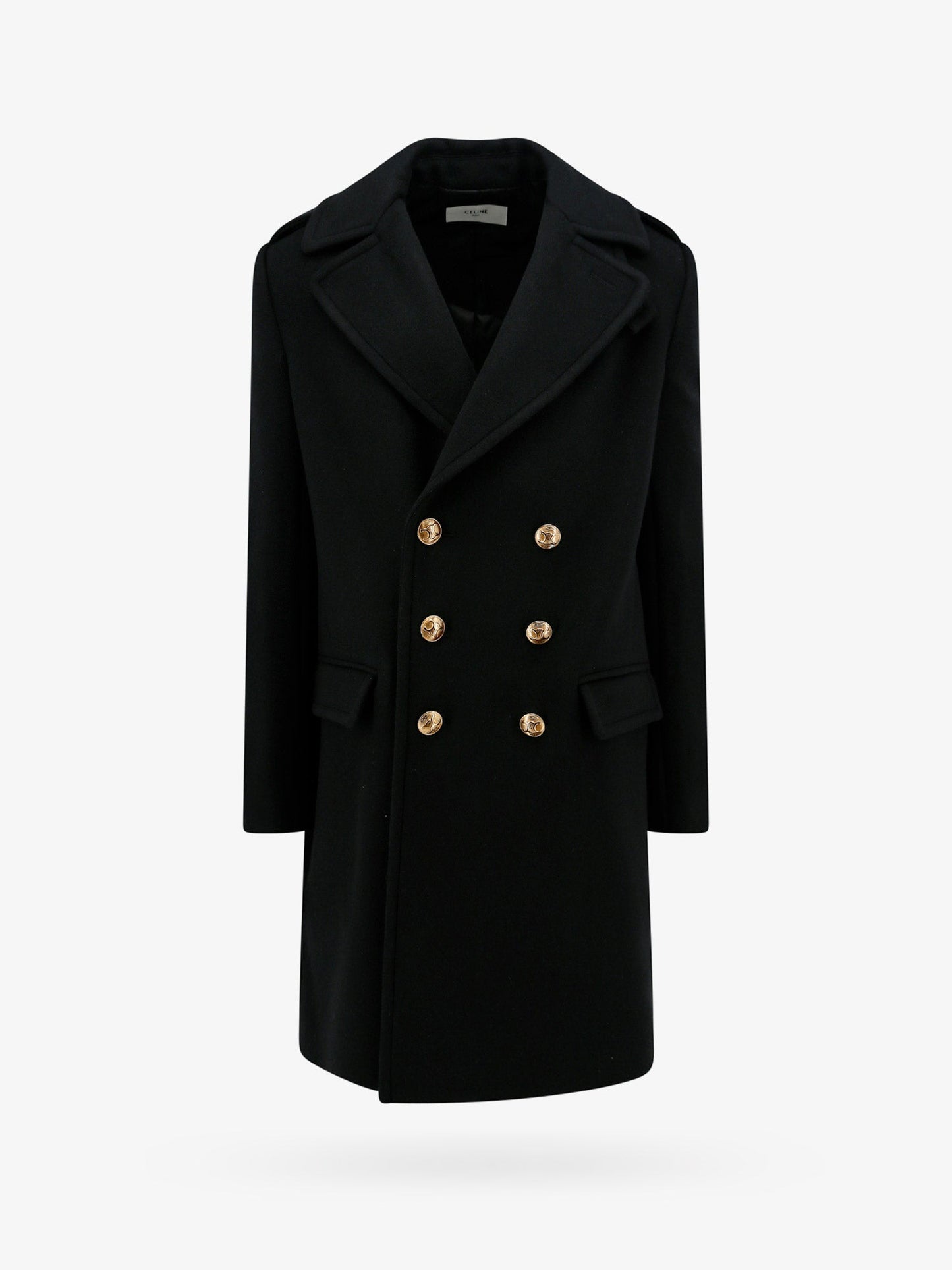 Celine Man Coat Man Black Coats