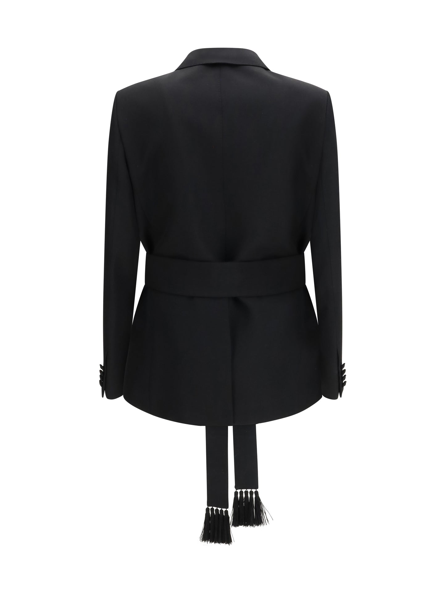 Valentino Men Double-Breasted Virgin Wool Blazer With Belt VALENTINO