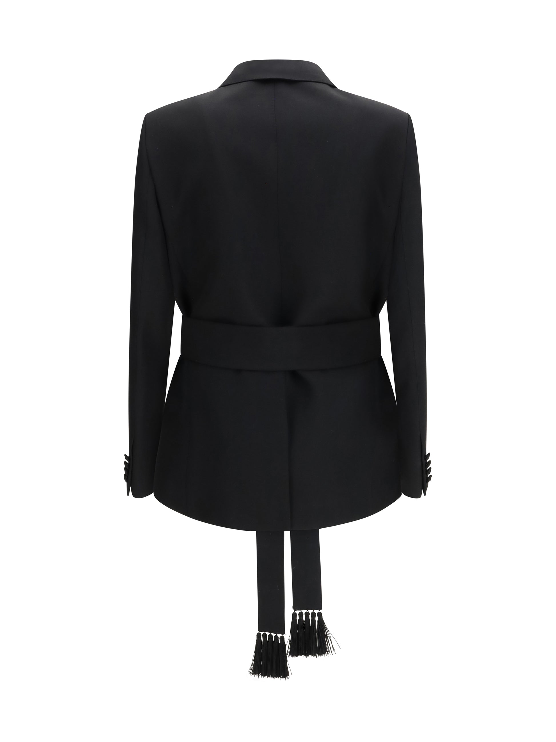 Valentino Men Double-Breasted Virgin Wool Blazer With Belt VALENTINO