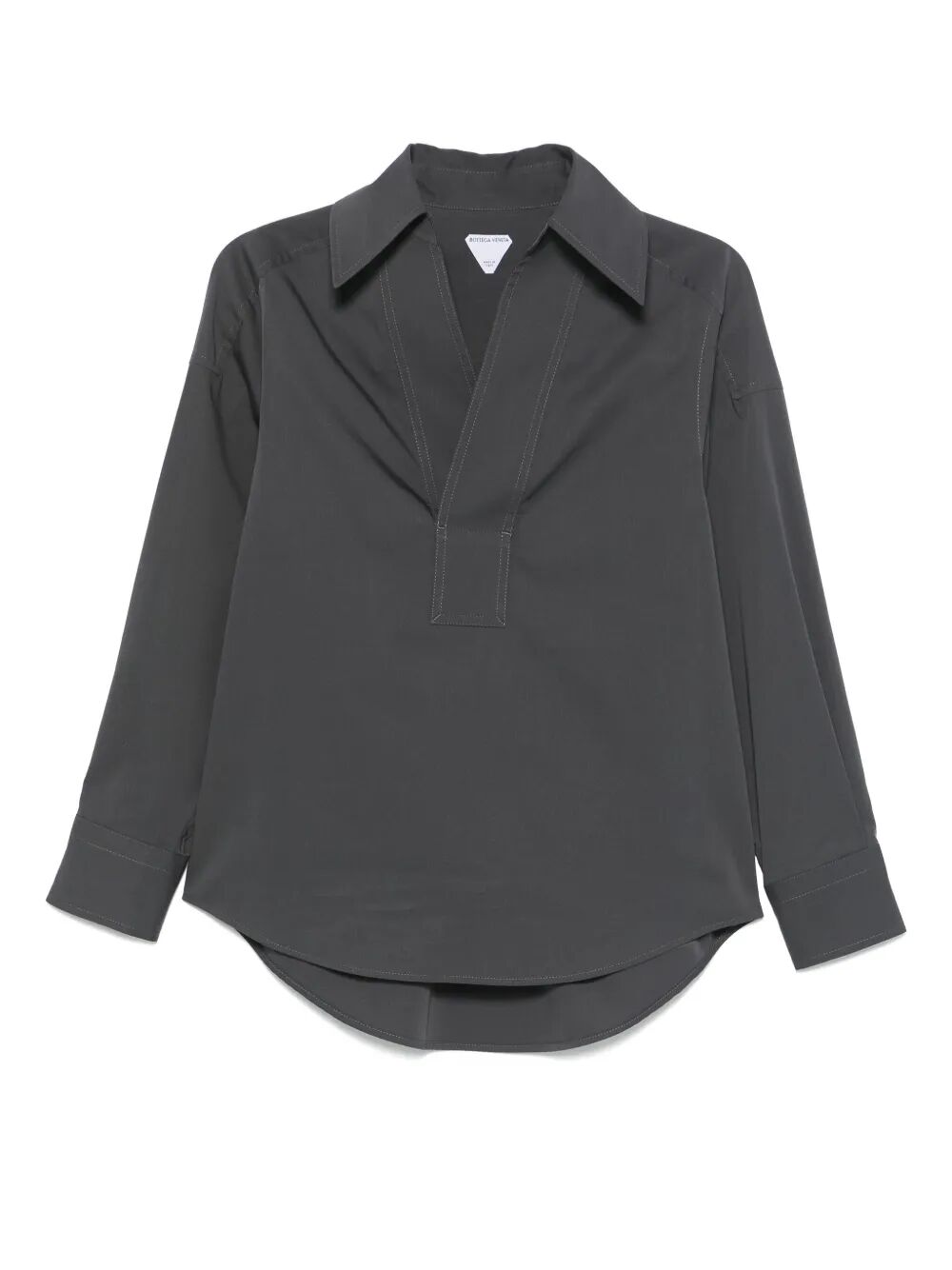 Bottega Veneta Women V-Neck Cotton Shirt BOTTEGA VENETA