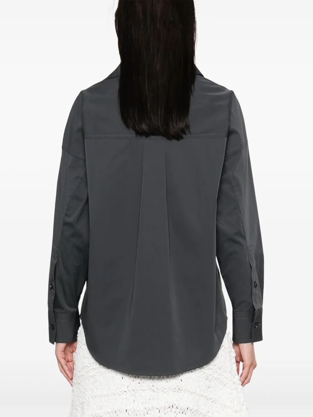 Bottega Veneta Women V-Neck Cotton Shirt BOTTEGA VENETA