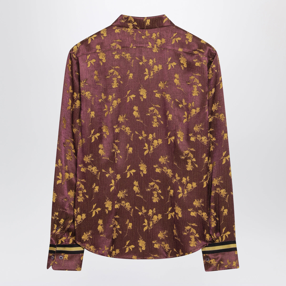 Dries Van Noten Purple Floral Jacquard Shirt In Viscose Blend Women DRIES VAN NOTEN