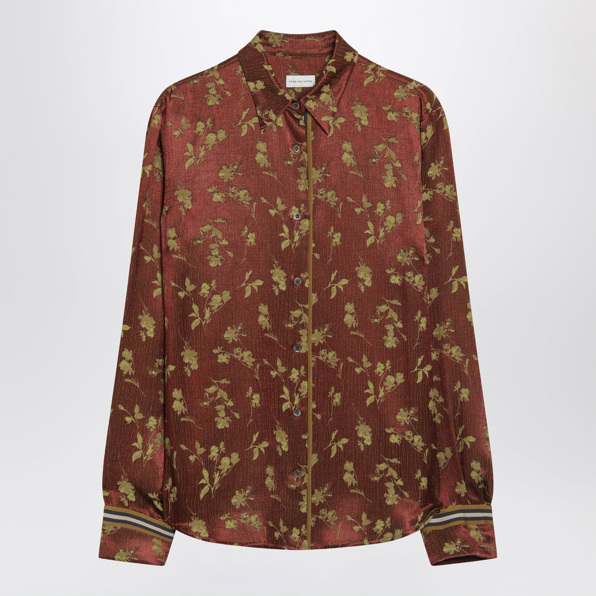 Dries Van Noten Rust-Colored Jacquard Shirt Women DRIES VAN NOTEN