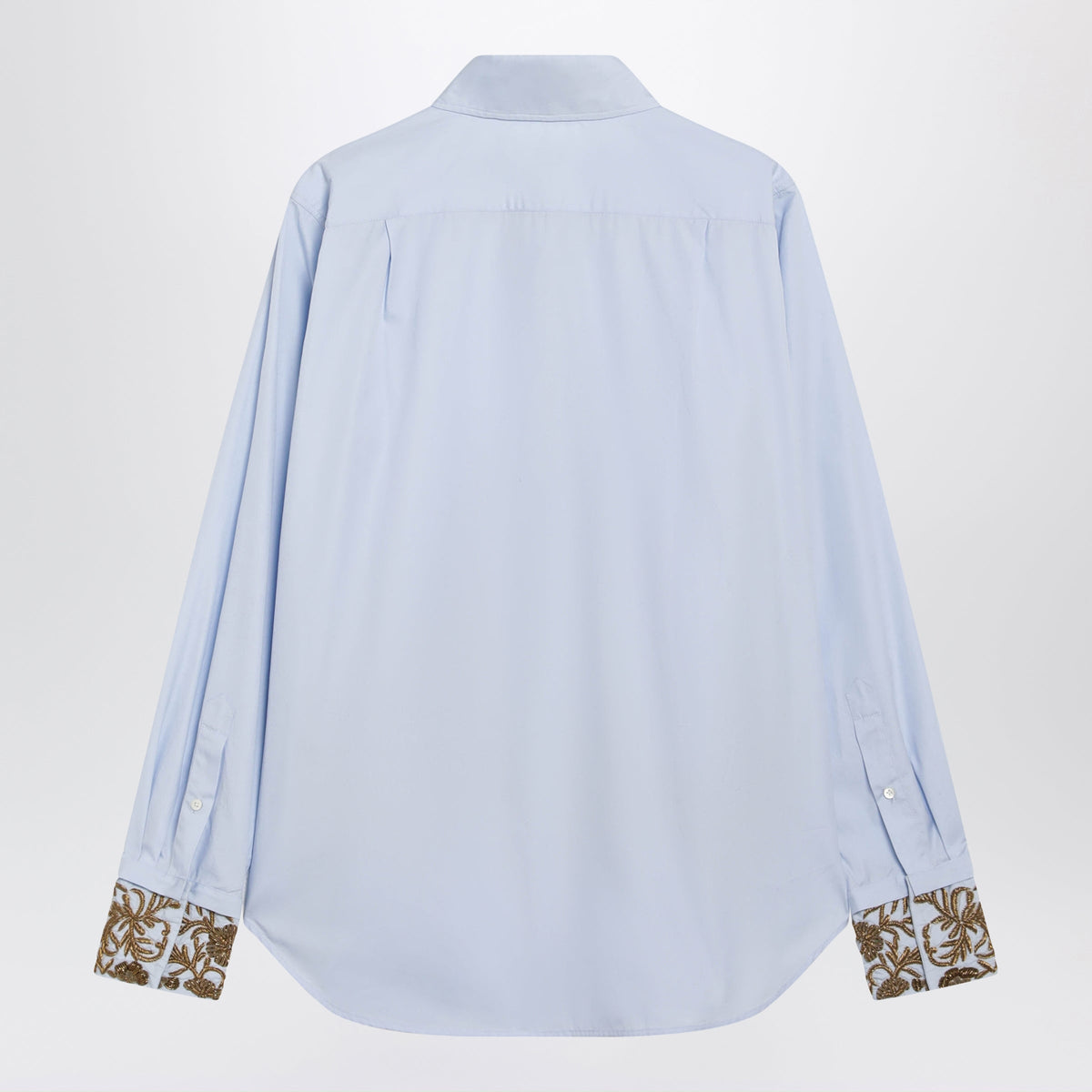 Dries Van Noten Light Blue Shirt In Cotton Poplin With Embroidery Women DRIES VAN NOTEN