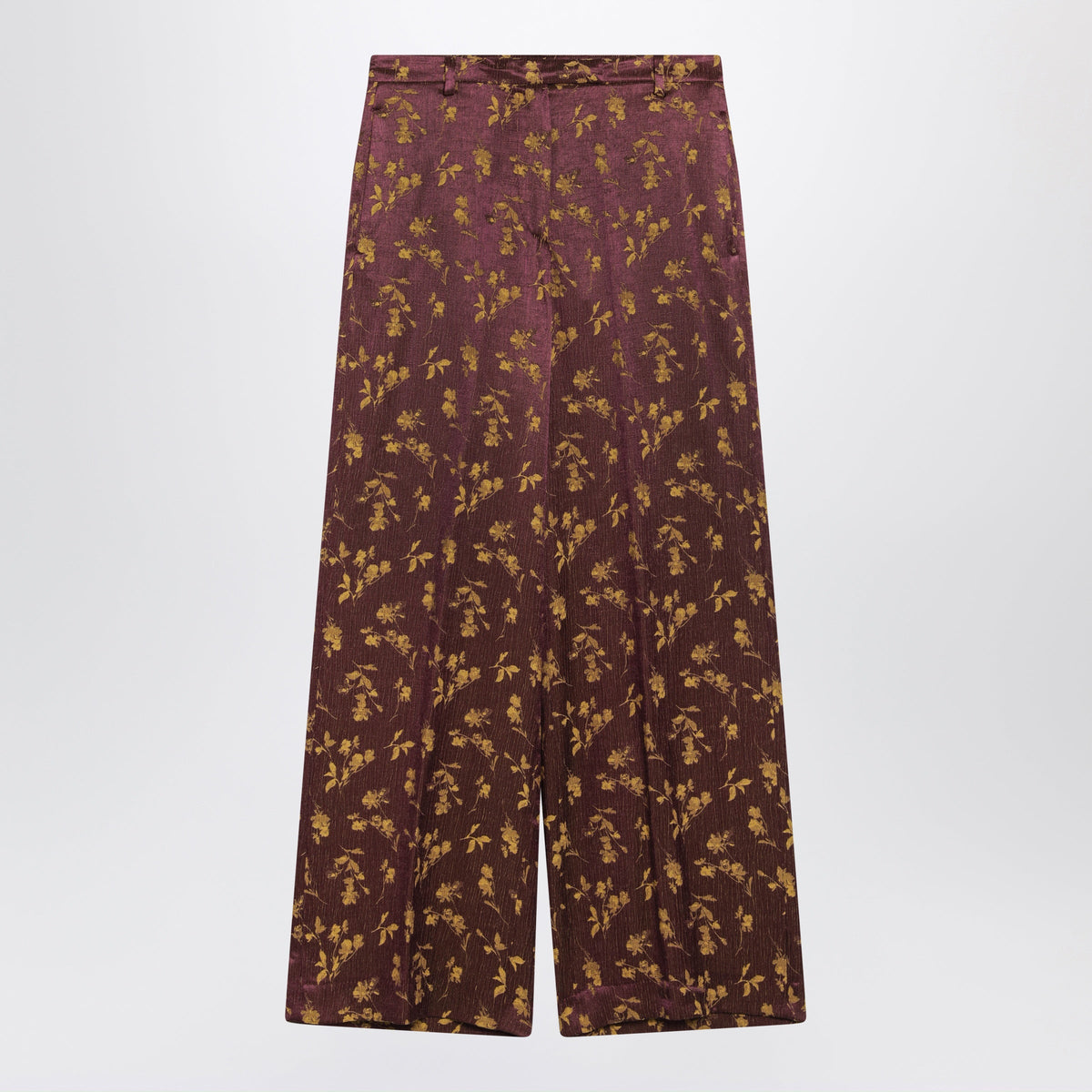Dries Van Noten Purple Jacquard Wide-Leg Trousers Women DRIES VAN NOTEN