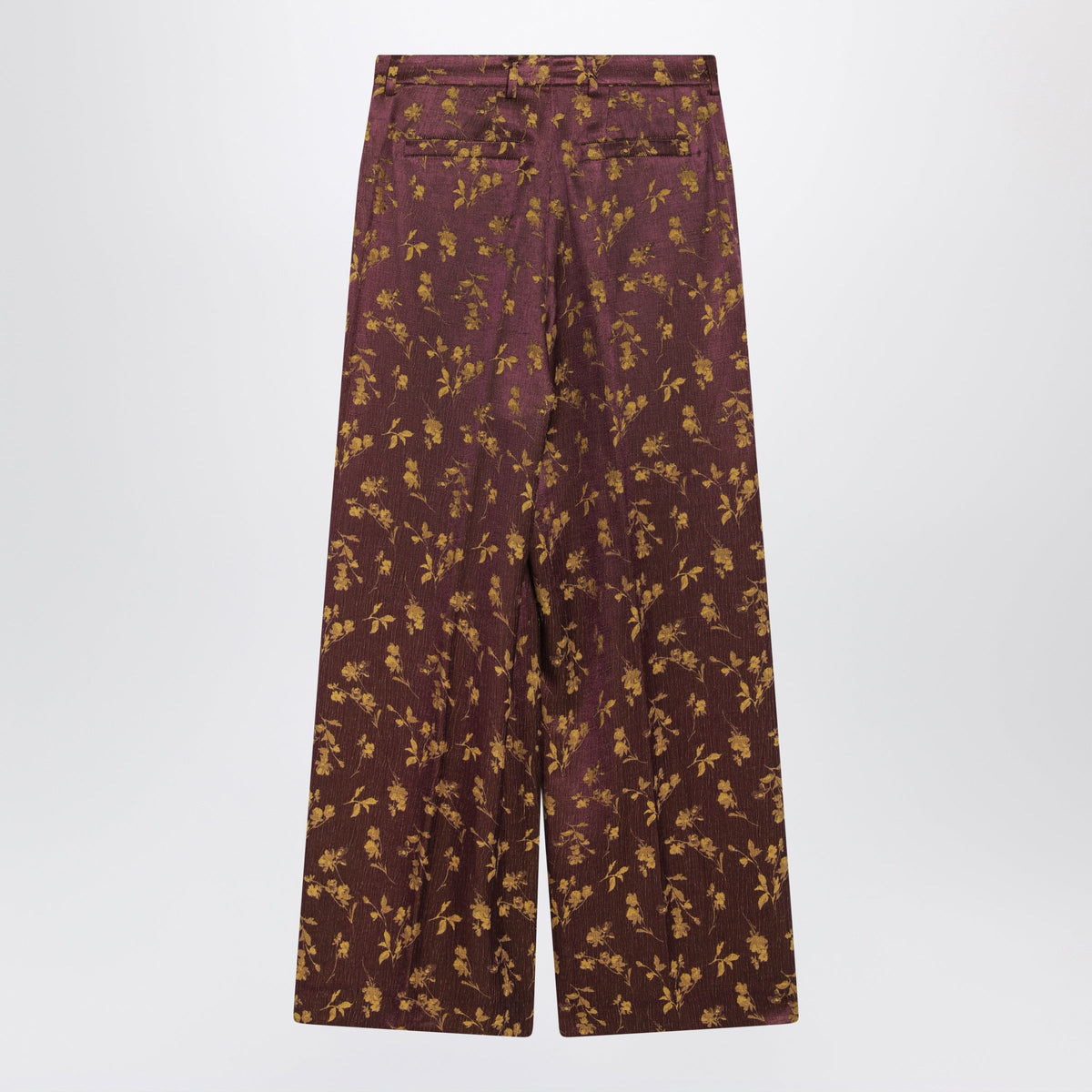 Dries Van Noten Purple Jacquard Wide-Leg Trousers Women DRIES VAN NOTEN