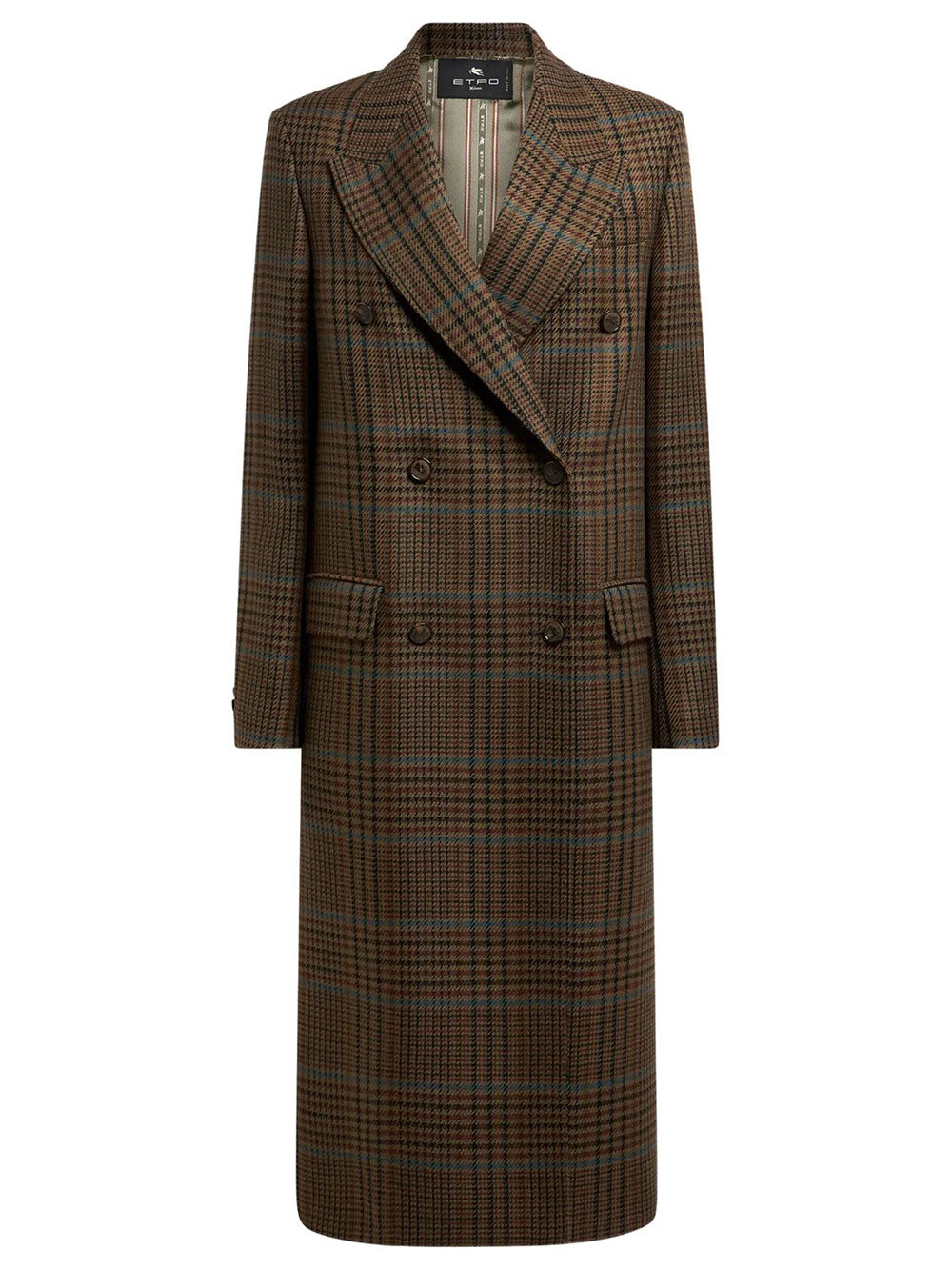 Etro Women Cappotto Doppiopetto In Lana Con Motivo Principe Di Galles ETRO