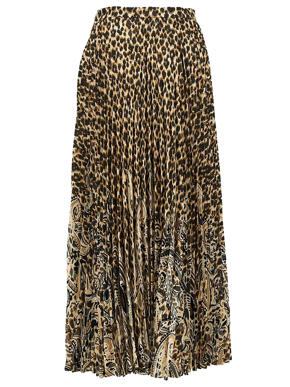 Etro Women Gonna Plissettata Con Stampa Leopardata ETRO