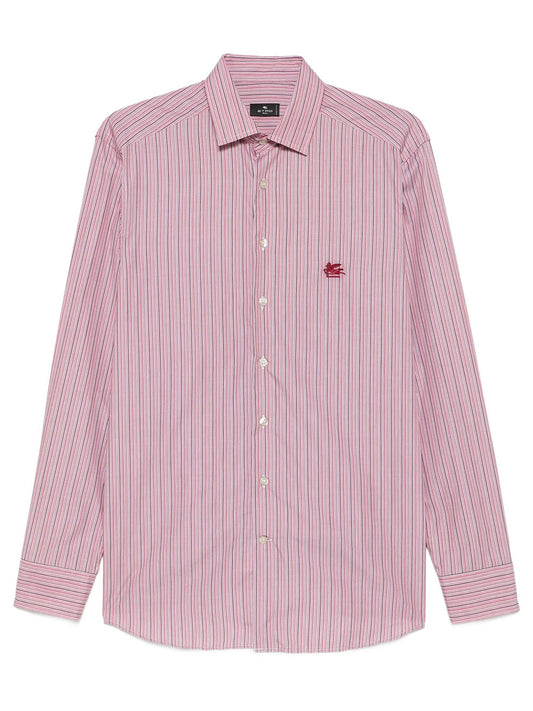 Etro Men Camicia In Cotone Con Motivo A Righe ETRO