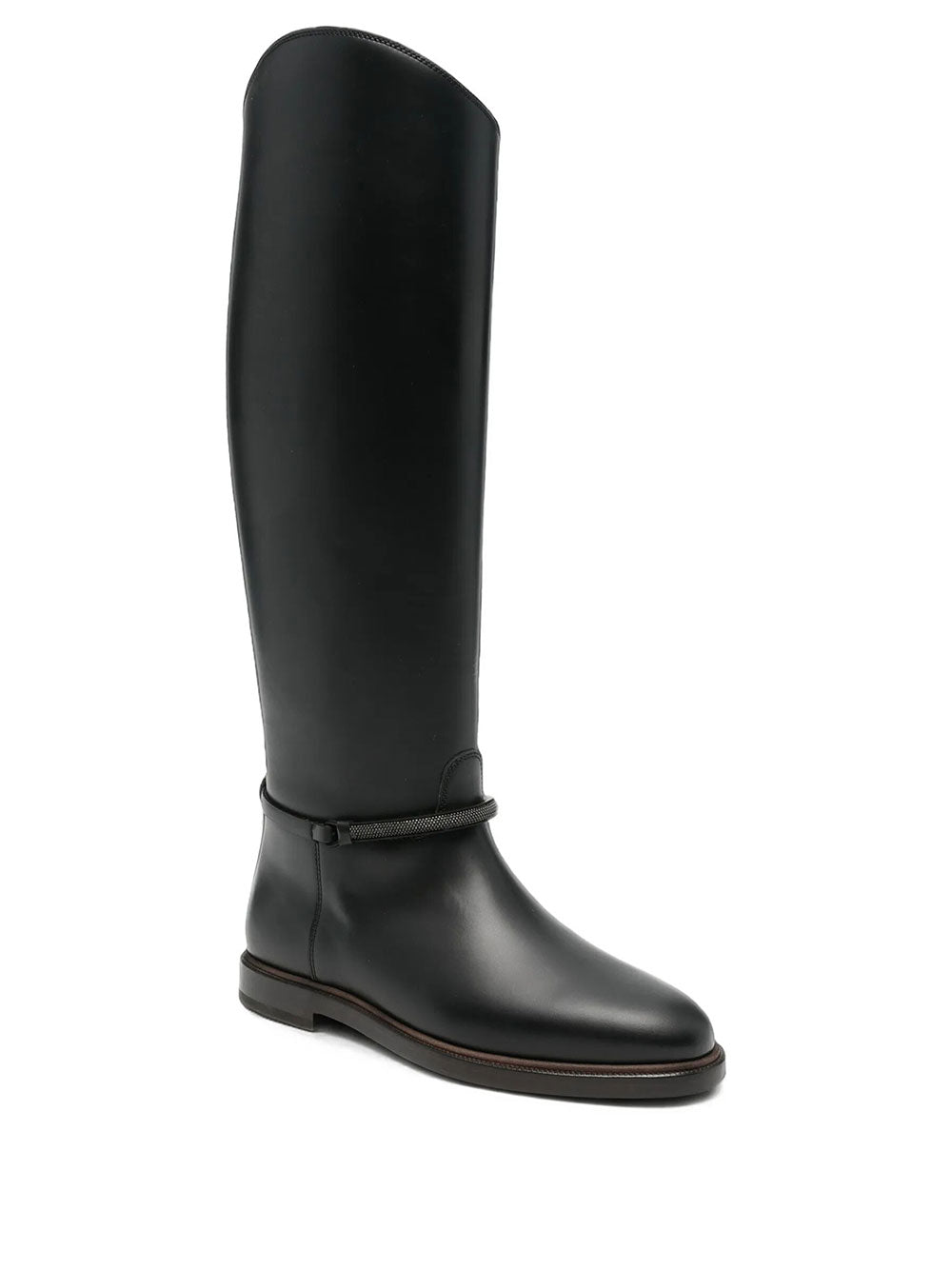 Brunello Cucinelli Women Stivali In Pelle Con Monile BRUNELLO CUCINELLI