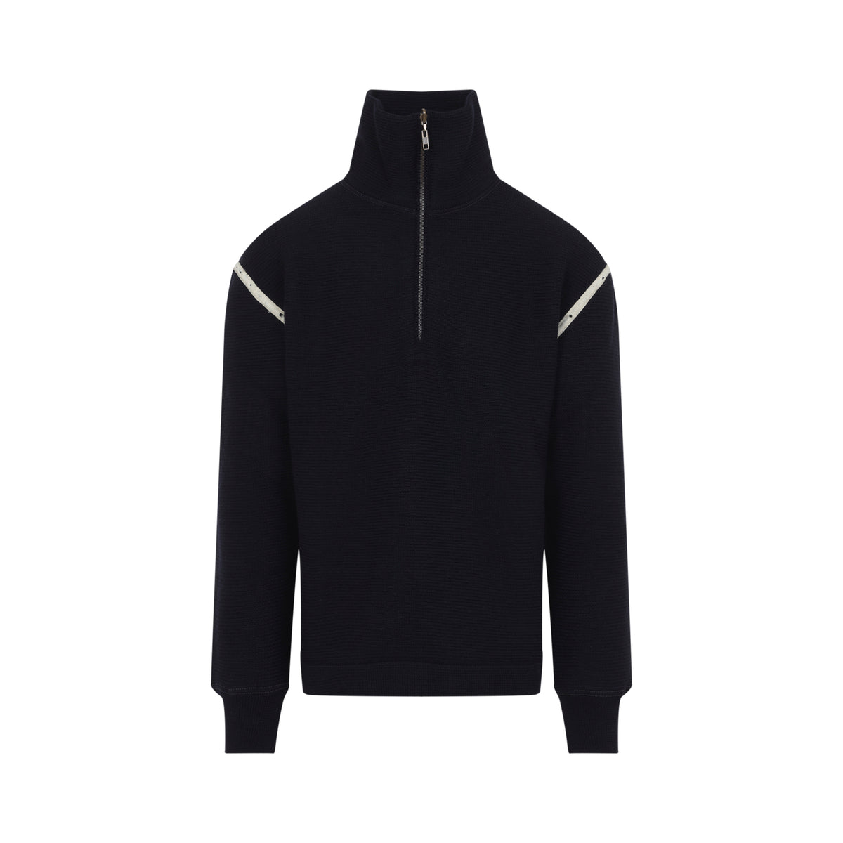 Maison Margiela Elbow Patch Quarter Zip Sweater Men MAISON MARGIELA