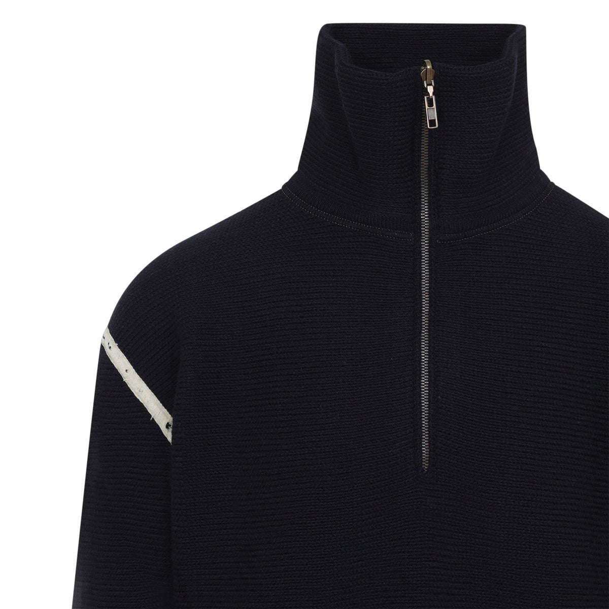 Maison Margiela Elbow Patch Quarter Zip Sweater Men MAISON MARGIELA