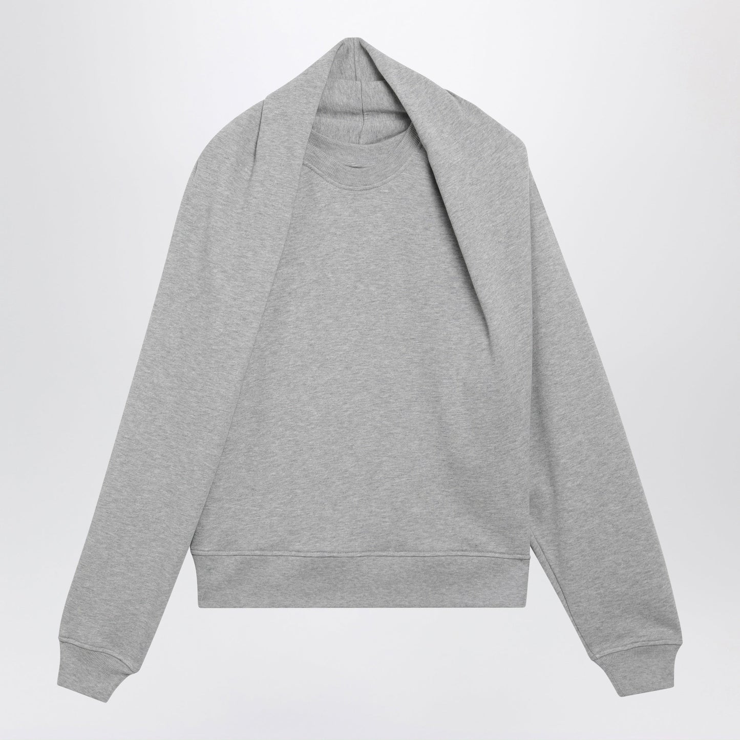 Dries Van Noten Melange Grey Cotton Sweatshirt Women DRIES VAN NOTEN