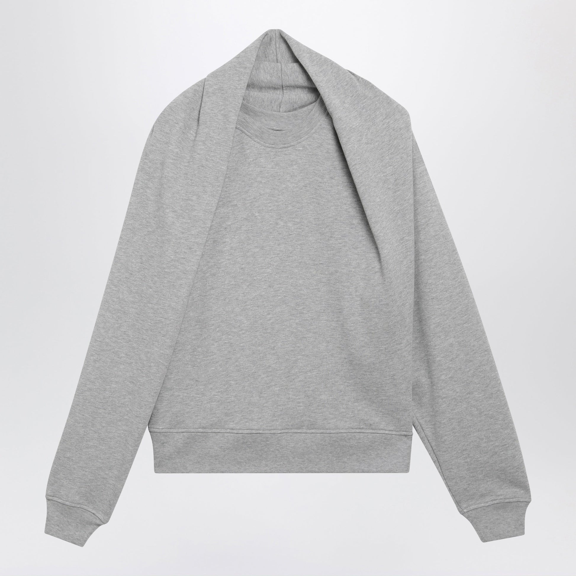 Dries Van Noten Melange Grey Cotton Sweatshirt Women DRIES VAN NOTEN