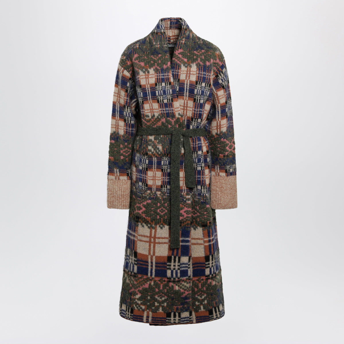 Dries Van Noten Long Ecru Cardigan In Wool And Alpaca Women DRIES VAN NOTEN