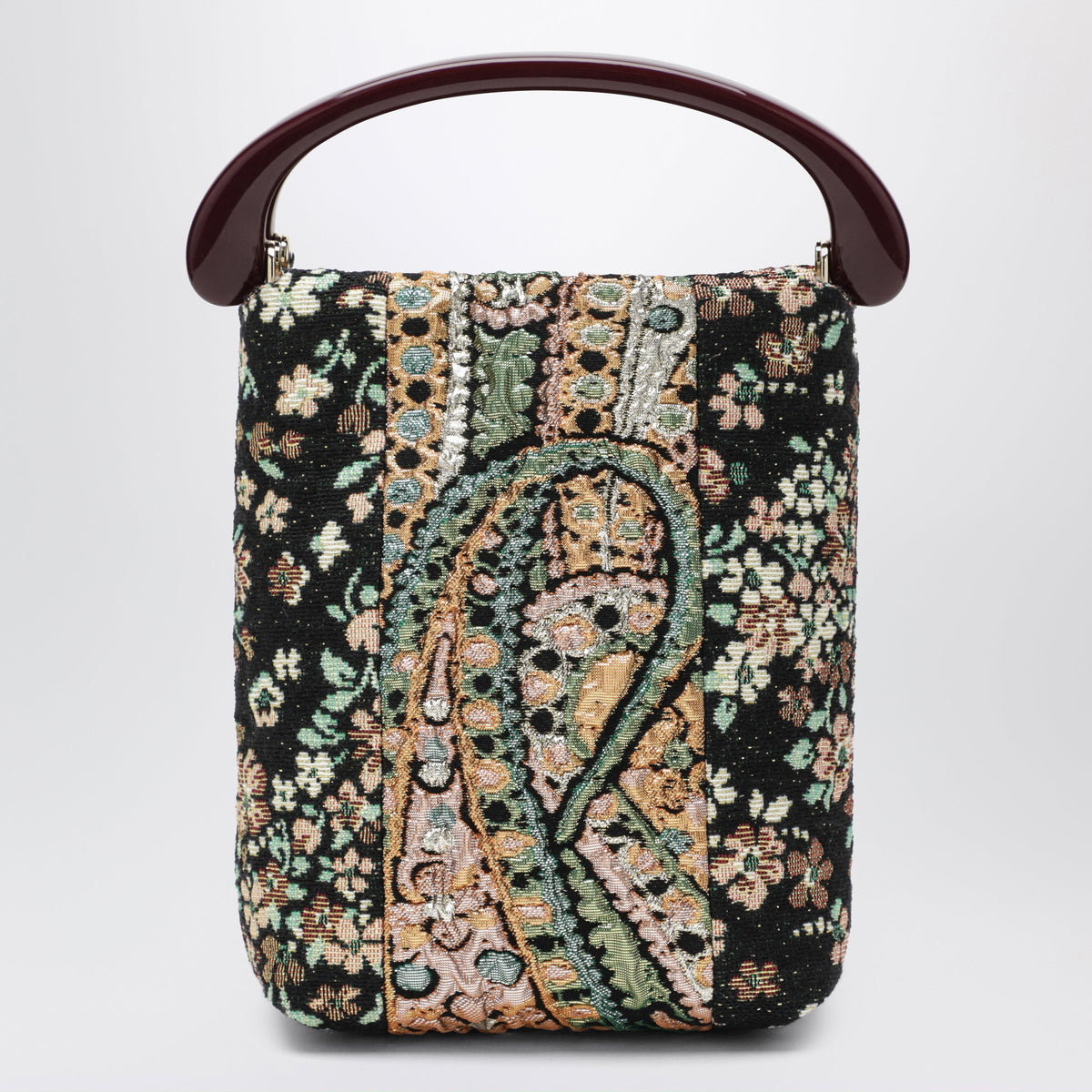 Dries Van Noten Brown Floral Gobelin Micro Bag Women DRIES VAN NOTEN