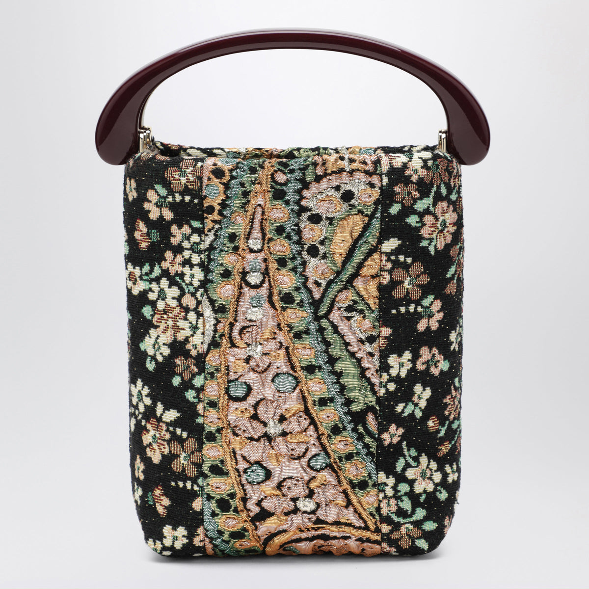 Dries Van Noten Brown Floral Gobelin Micro Bag Women DRIES VAN NOTEN