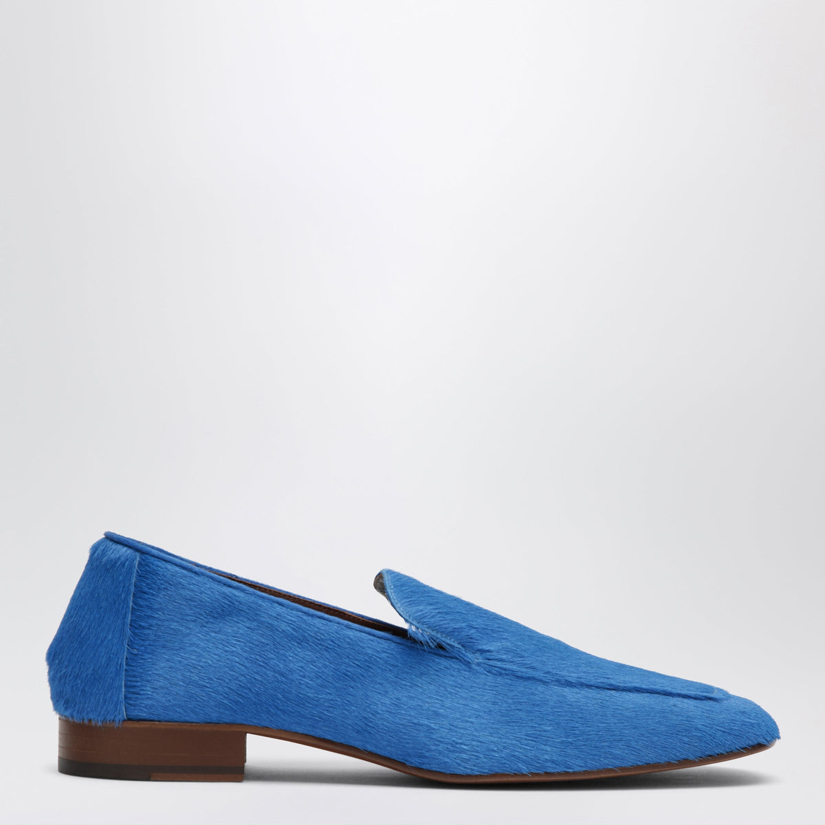 Dries Van Noten Electric Blue Calf Hair Loafers Women DRIES VAN NOTEN