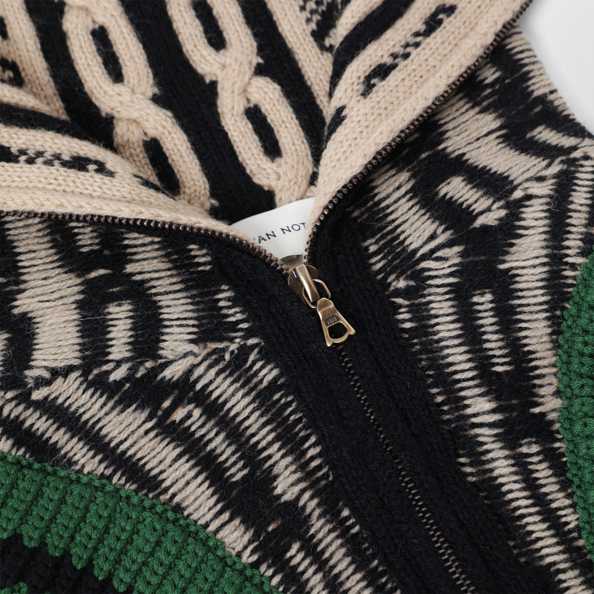 Dries Van Noten Champagne Jacquard Wool Collar Women DRIES VAN NOTEN