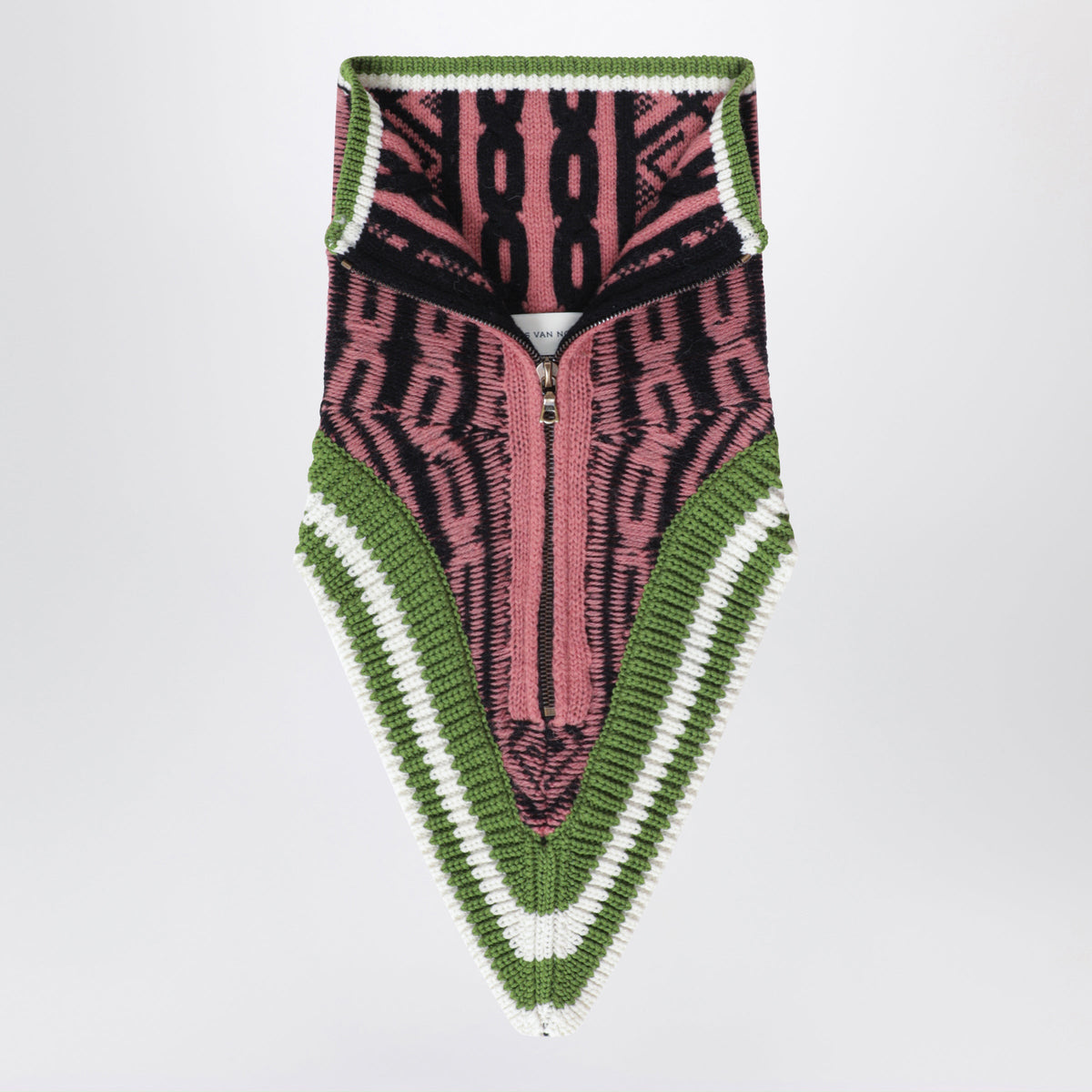 Dries Van Noten Black Jacquard Wool Collar Women DRIES VAN NOTEN