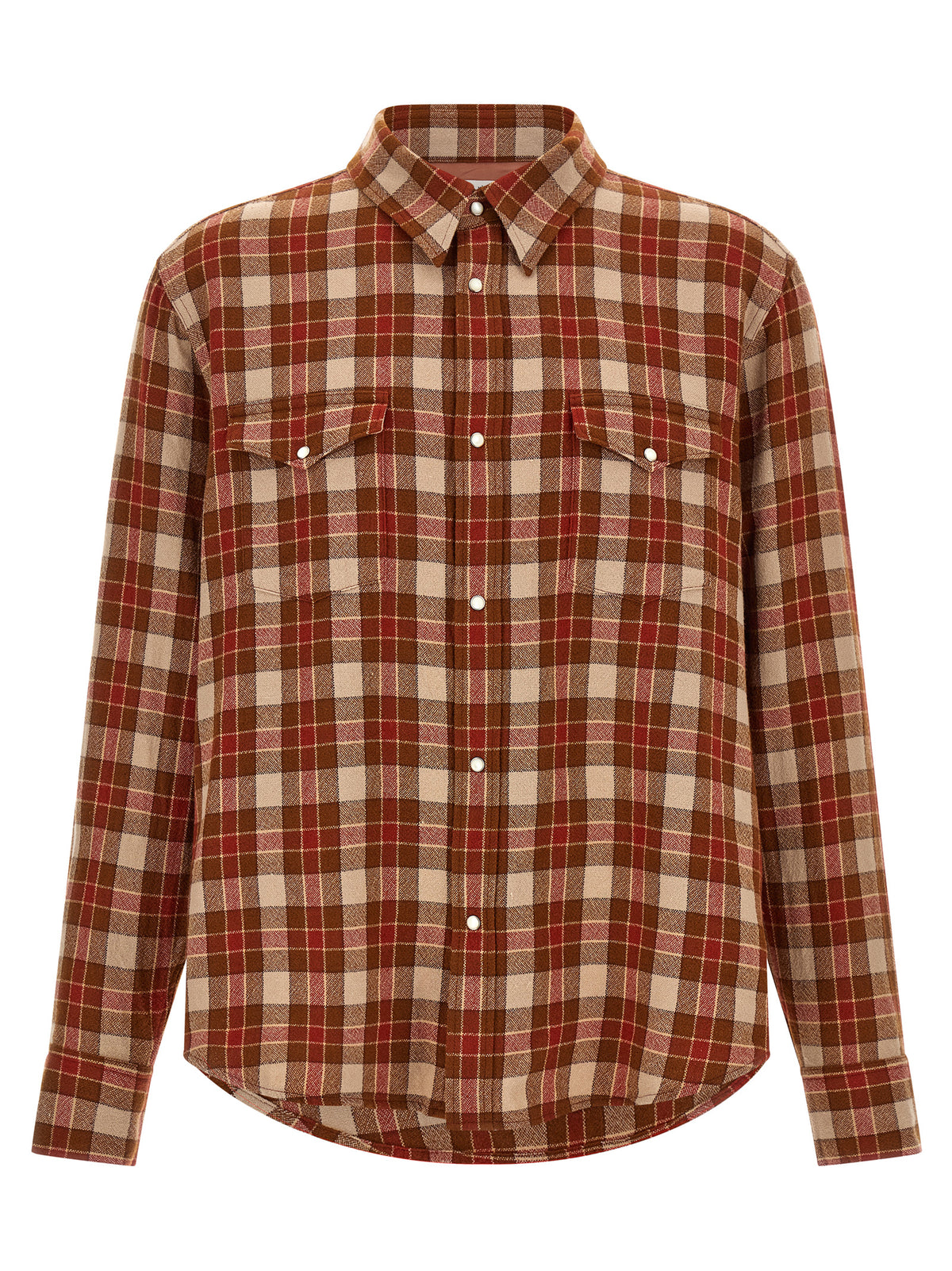 Visvim Men Red 'Meridian Check' Shirt VISVIM