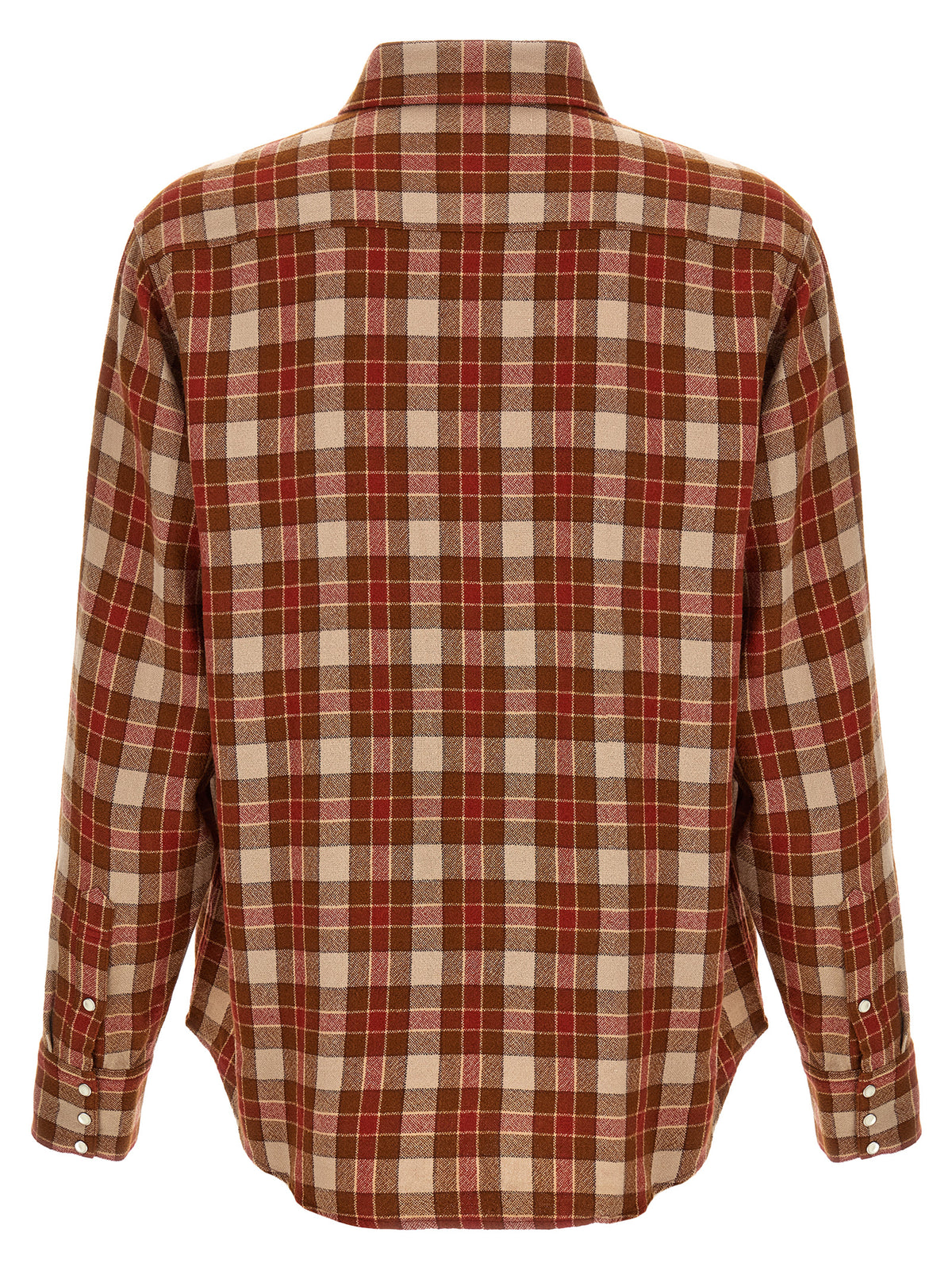 Visvim Men Red 'Meridian Check' Shirt VISVIM