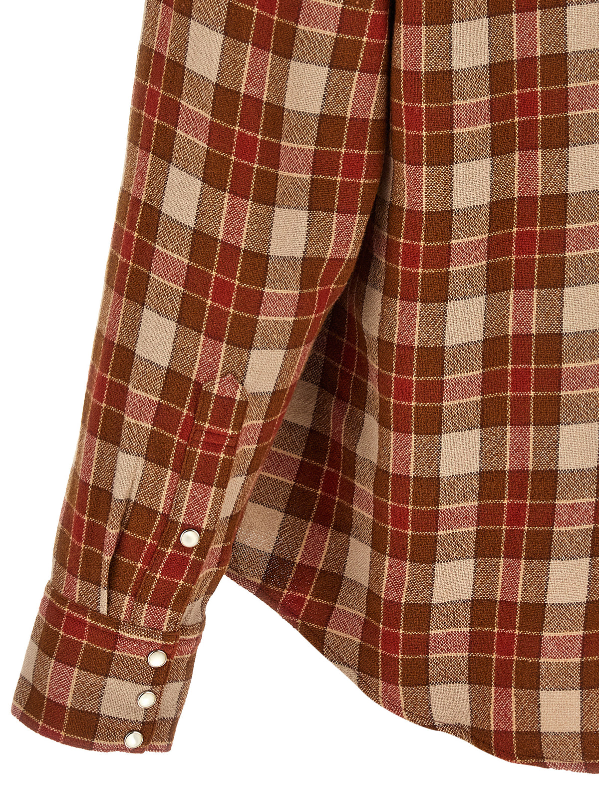 Visvim Men Red 'Meridian Check' Shirt VISVIM