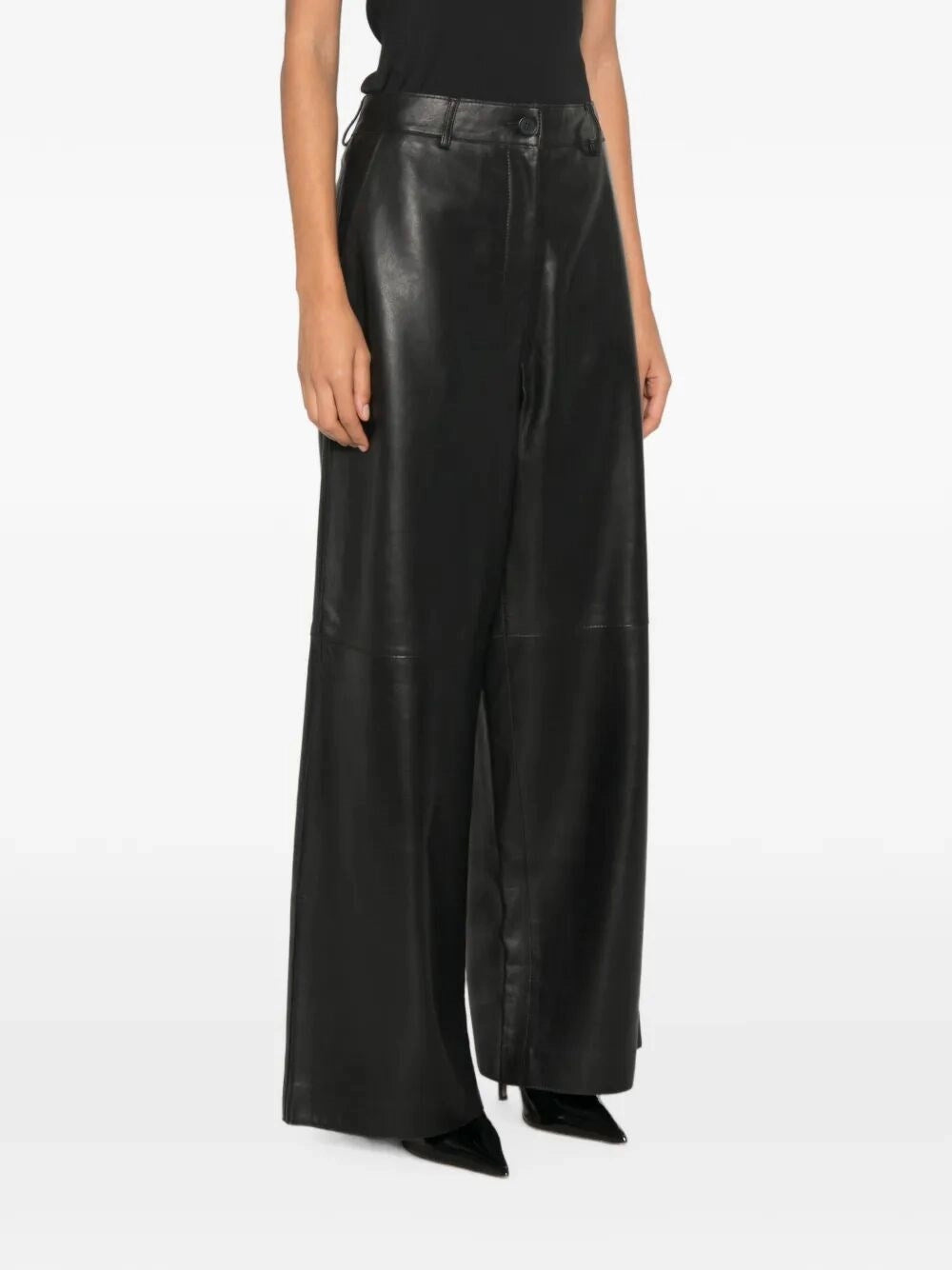 P.A.R.O.S.H. Women Leather Wide-Leg Pants