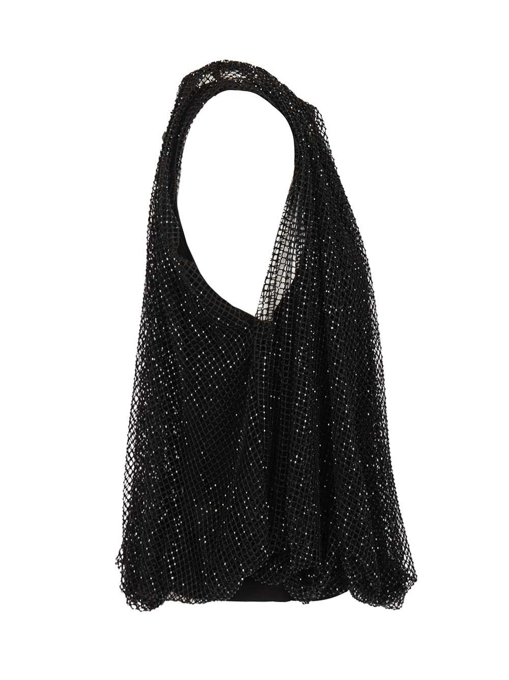 Sportmax Women Mesh Top With Crystals SPORTMAX