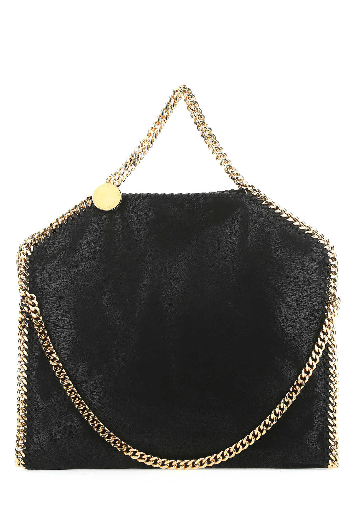 Stella Mccartney Women Black Shaggy Deer Falabella Fold Over Handbag STELLA MCCARTNEY
