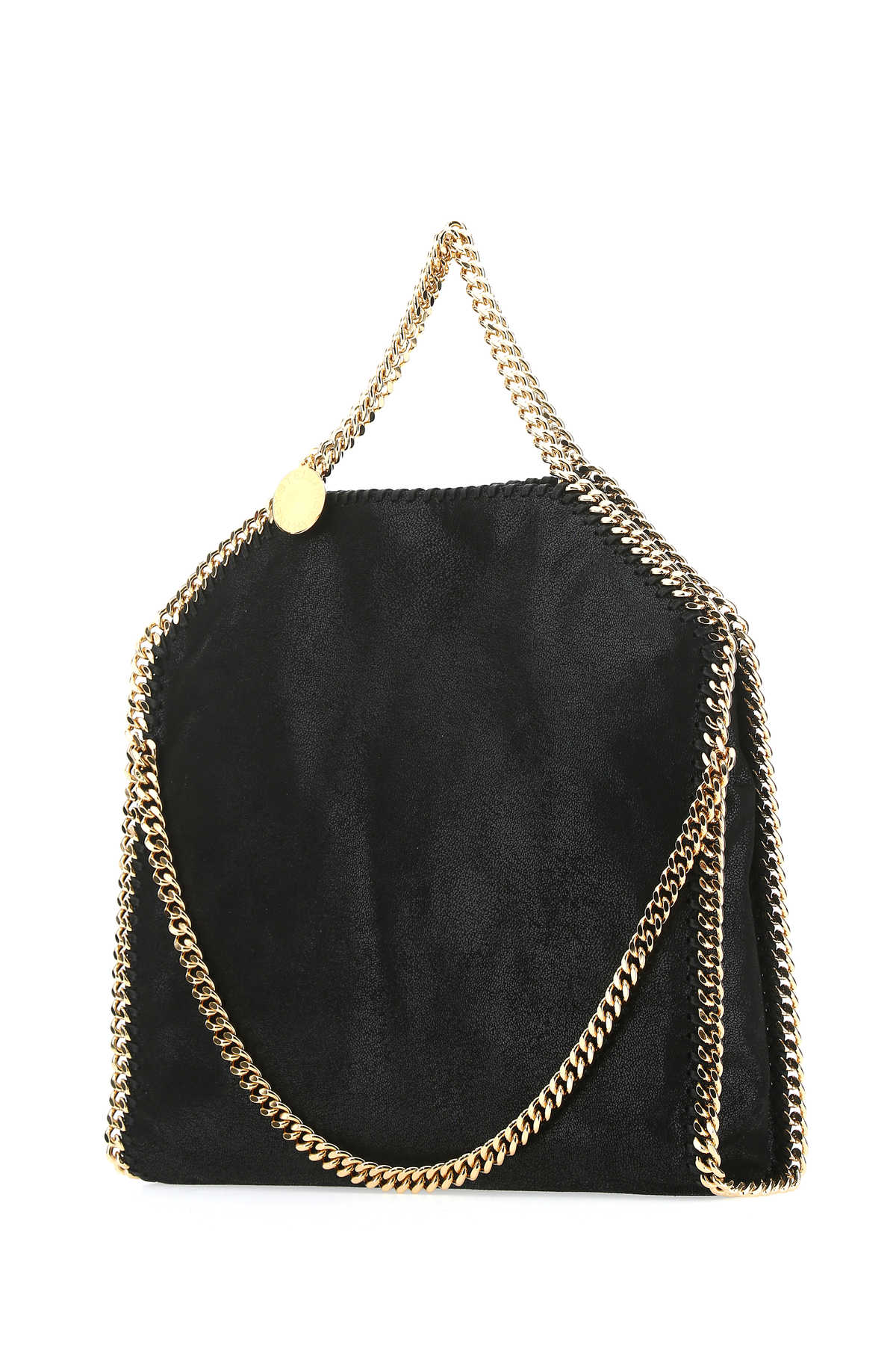 Stella Mccartney Women Black Shaggy Deer Falabella Fold Over Handbag STELLA MCCARTNEY