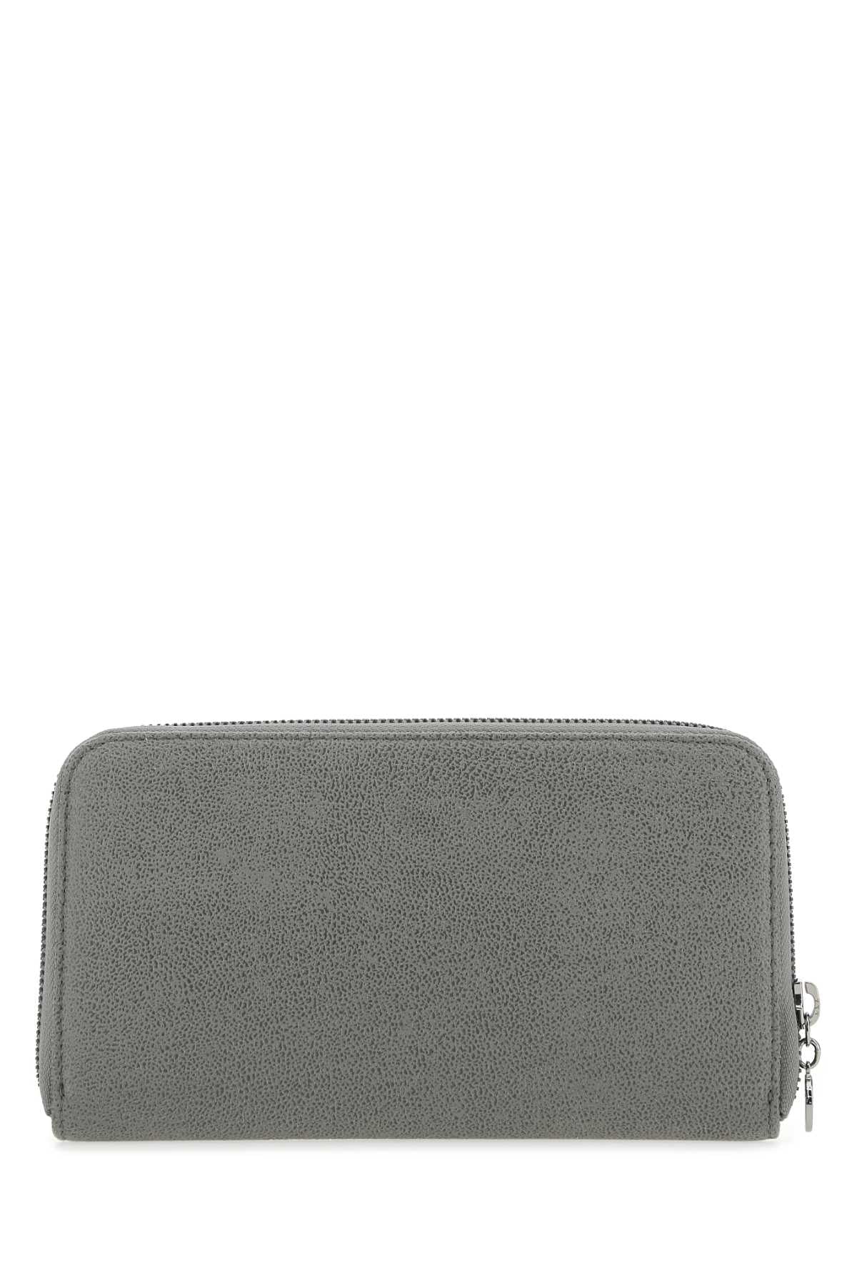 Stella Mccartney Women Grey Shaggy Deer Falabella Wallet STELLA MCCARTNEY