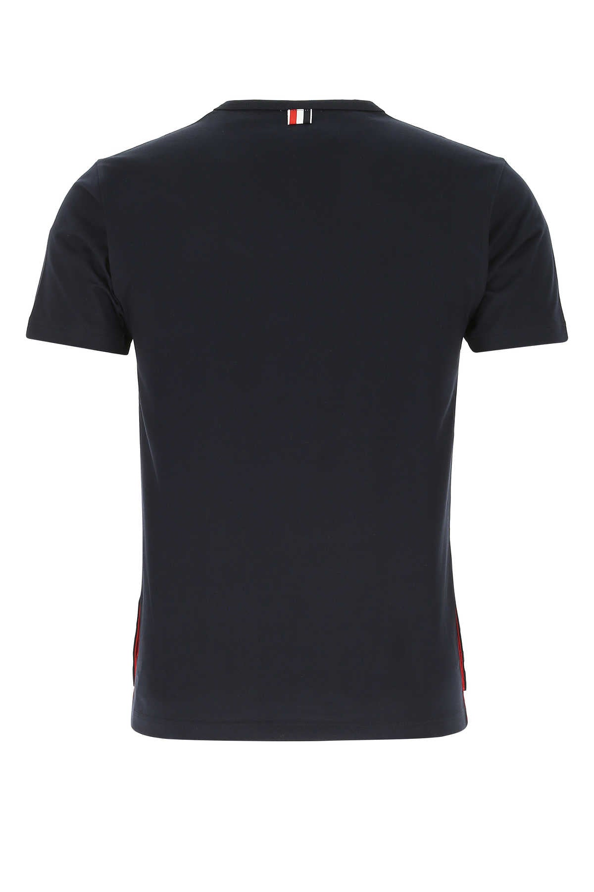 Thom Browne Men Midnight Blue Cotton T-Shirt THOM BROWNE