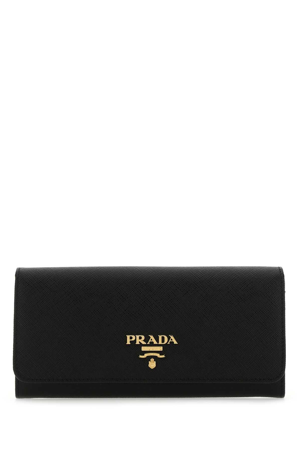 Prada Women Black Leather Wallet PRADA