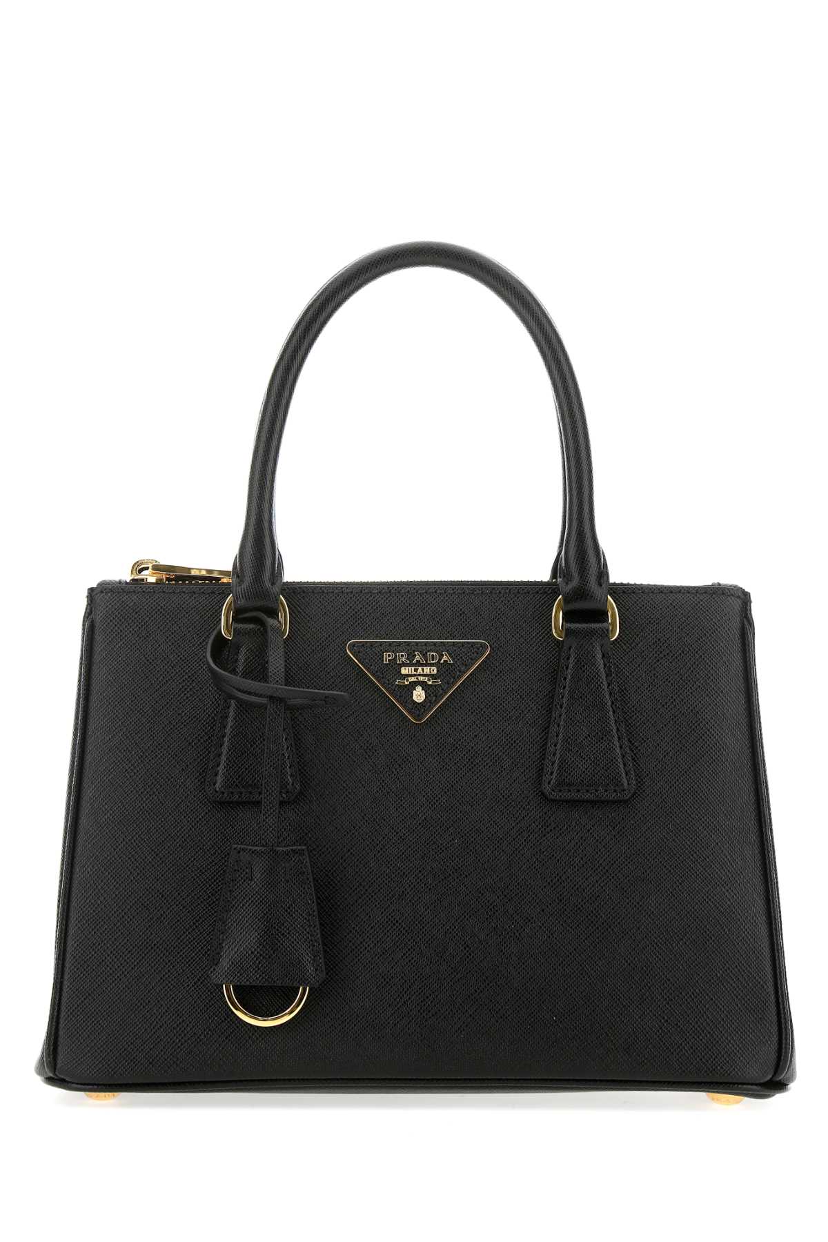 Prada Women Black Leather Mini Galleria Handbag PRADA