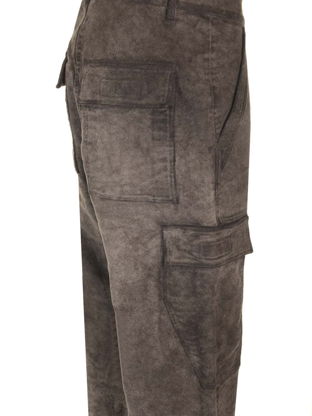Rick Owens Drkshdw Men Cargo Trousers In Cotton Moleskin Garmen Dyed Dust RICK OWENS