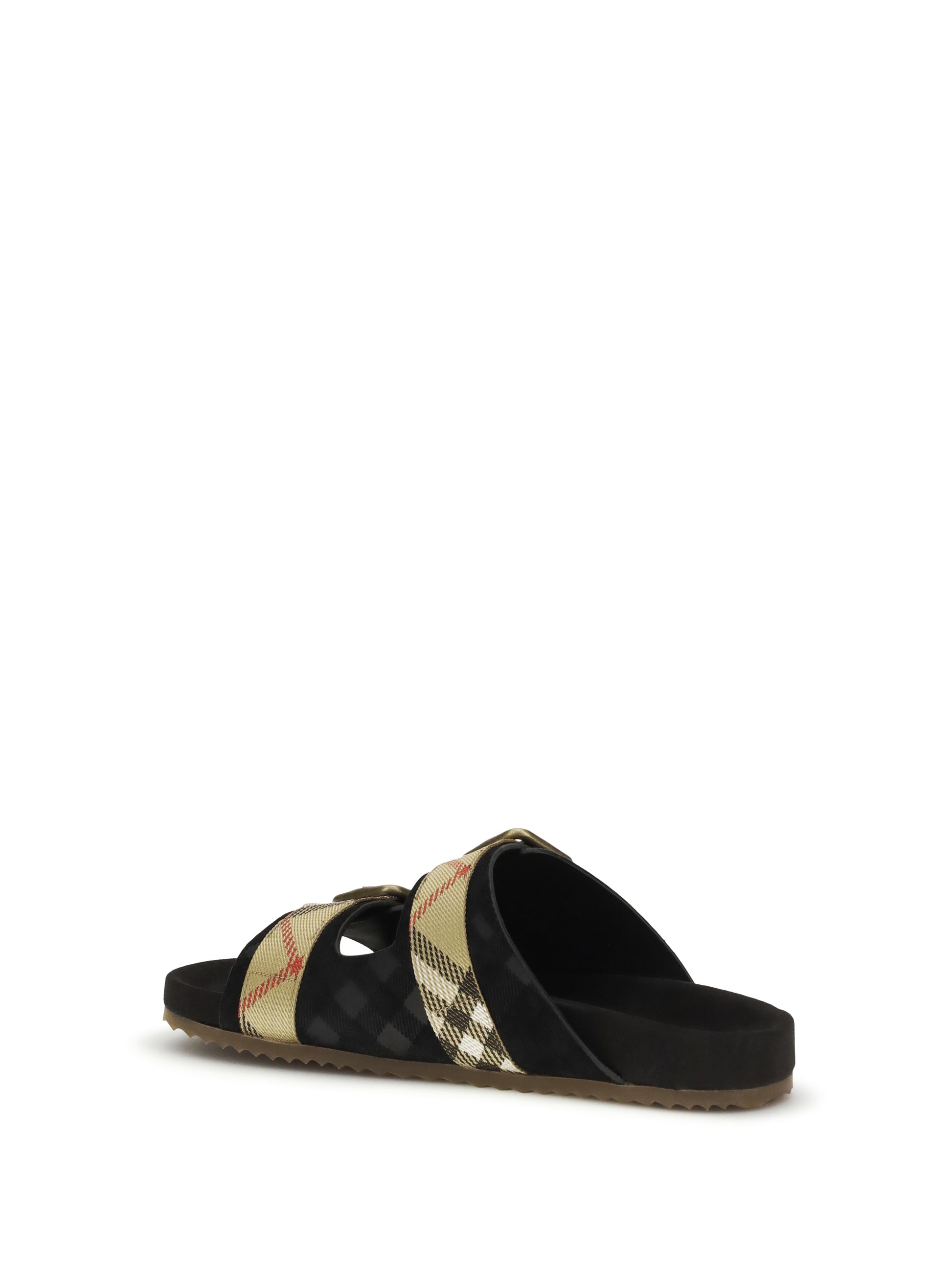 Burberry Women Urchin Suede Check Sandals BURBERRY