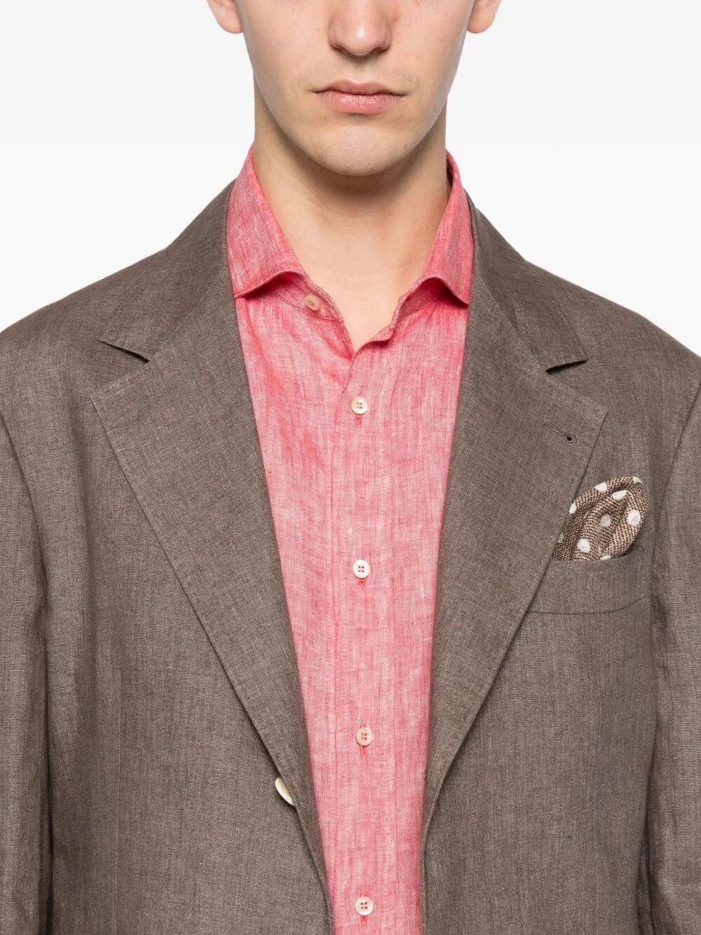 Brunello Cucinelli Men Linen Deconstructed Blazer BRUNELLO CUCINELLI